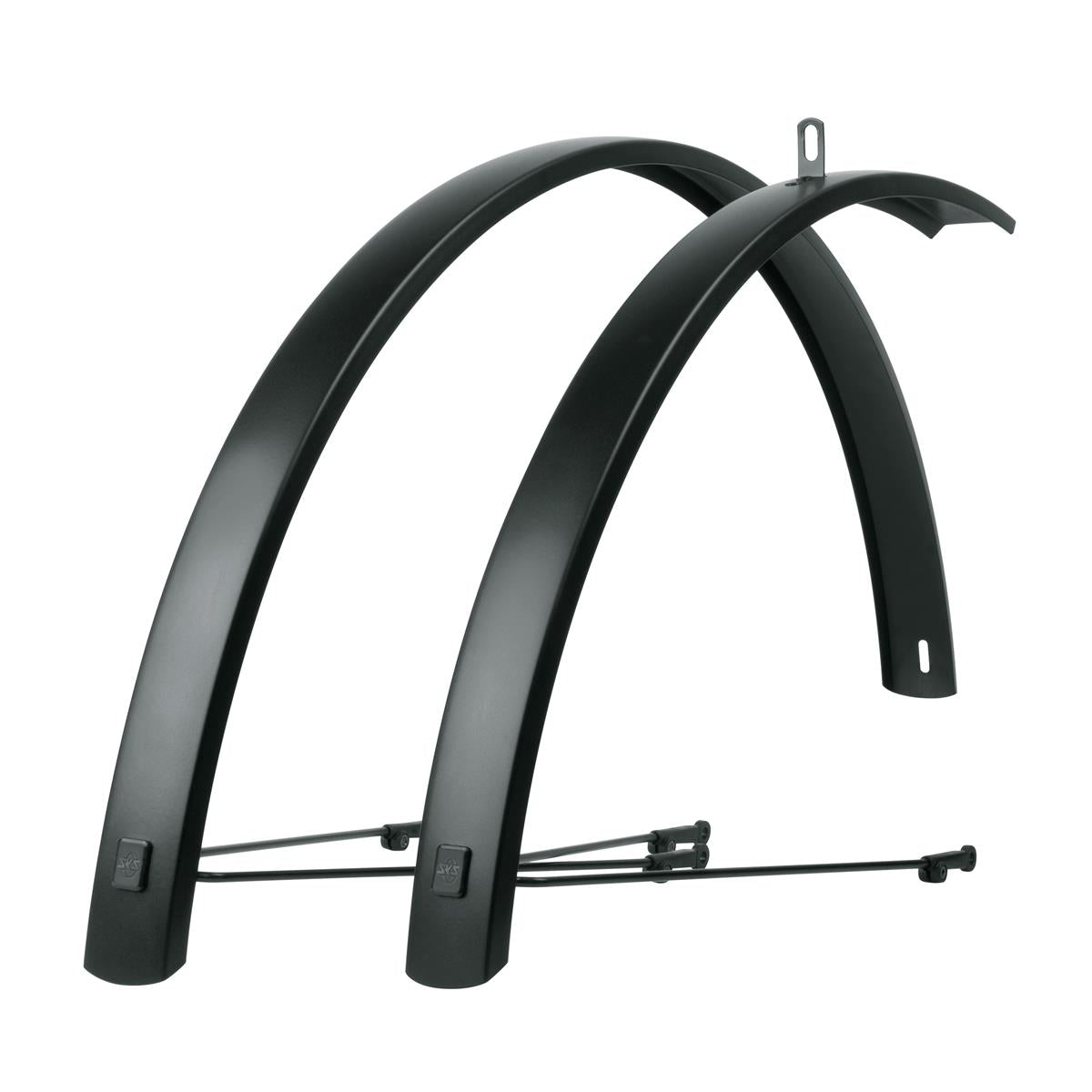 "SKS EDGE AL 28" 46mm Aluminium Mudguard Set | Power2Cycle MATTE BLACK 28" 46MM"