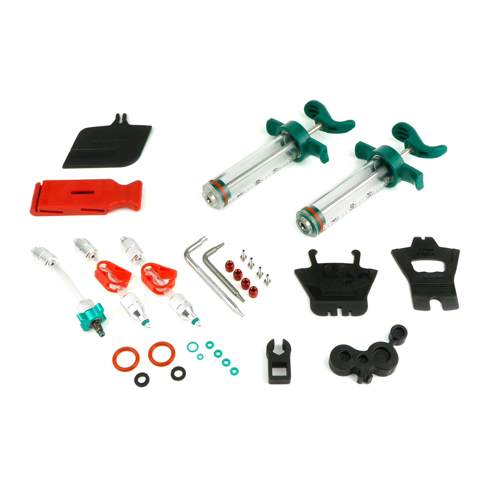 SRAM Pro Mineral Oil Bleed Kit (Includes 2 Premium Syringes, M4 Fittings, Bleed Blocks, Torx Tool, Crowfoot, Bleeding Edge Fitting) | Power2Cycle Db8/Maven | Power2Cycle