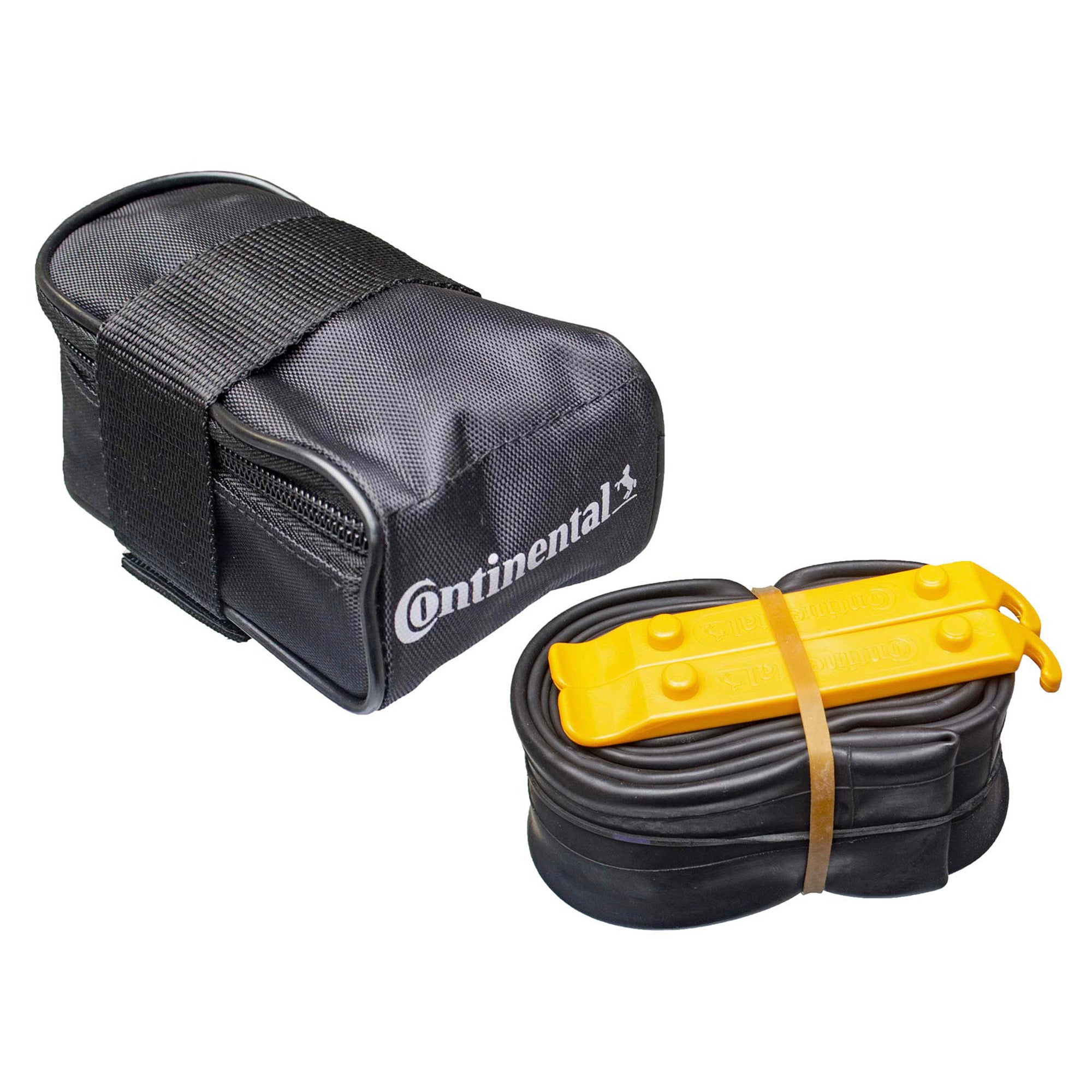 Continental MTB Saddle Bag with MTB 29 x 1.75x2.5 Presta 42mm Valve Tube and 2 Tyre Levers | Power2Cycle BLACK