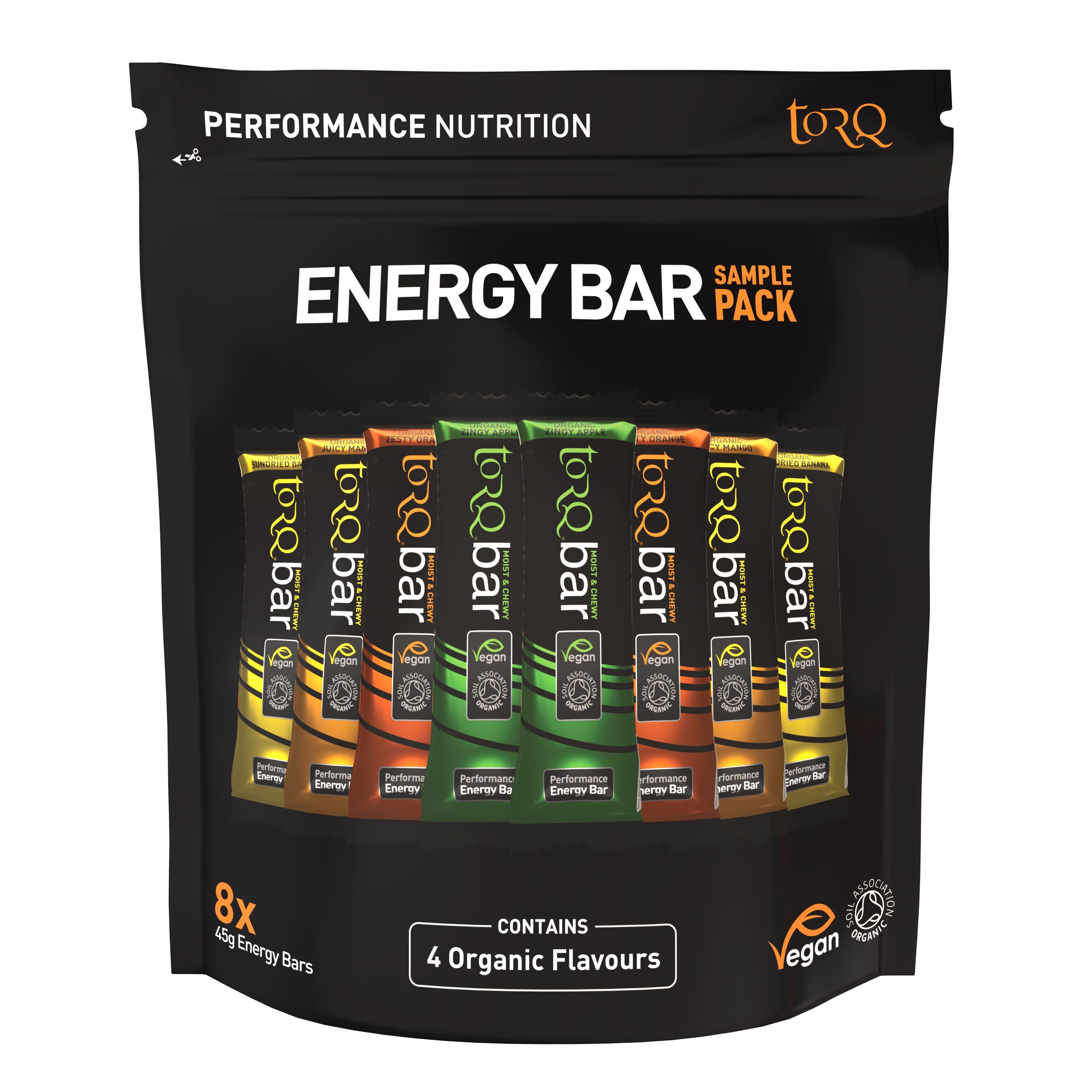 TORQ Organic Bar Sample Pack (Pouch Of 8) | Power2Cycle