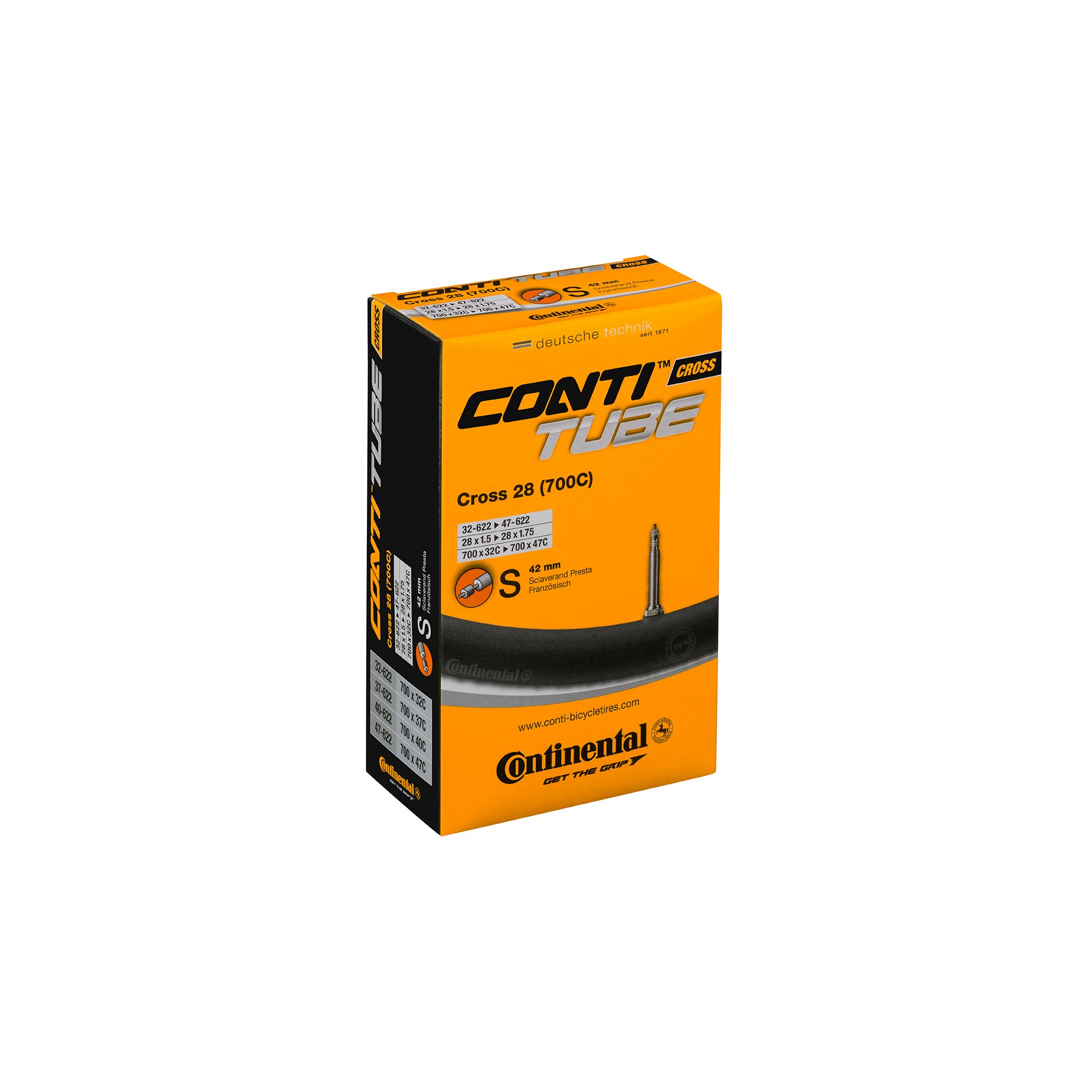 Continental Cro | Power2Cycle Tube | Power2Cycle Presta 42mm Valve | Power2Cycle BLACK 700X32 | Power2Cycle47C