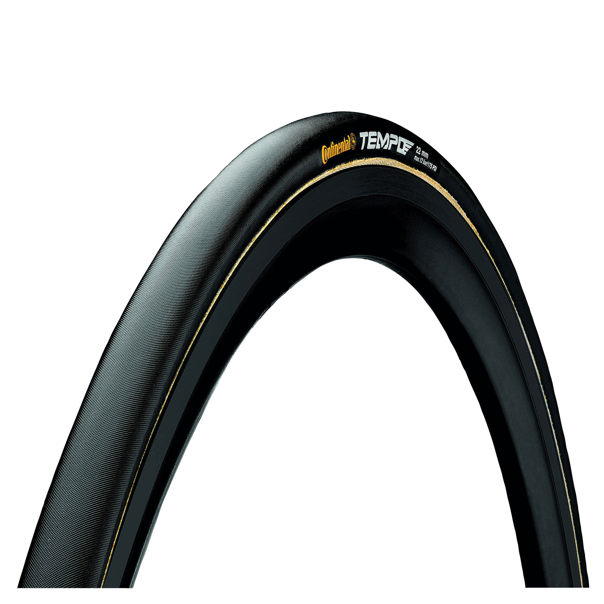"Continental Tempo II Tyre | Power2Cycle Tubular BlackChili Compound | Power2Cycle BLACK/BLACK 28"X22MM"