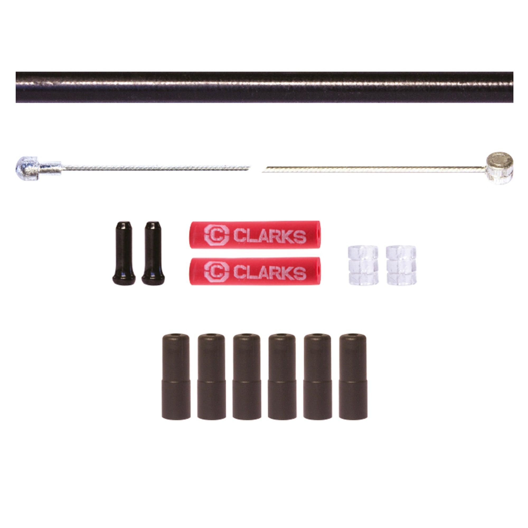 Clarks Universal S/S Front & Rear Brake Cable Kit w/P2 Black Outer Casing | Power2Cycle