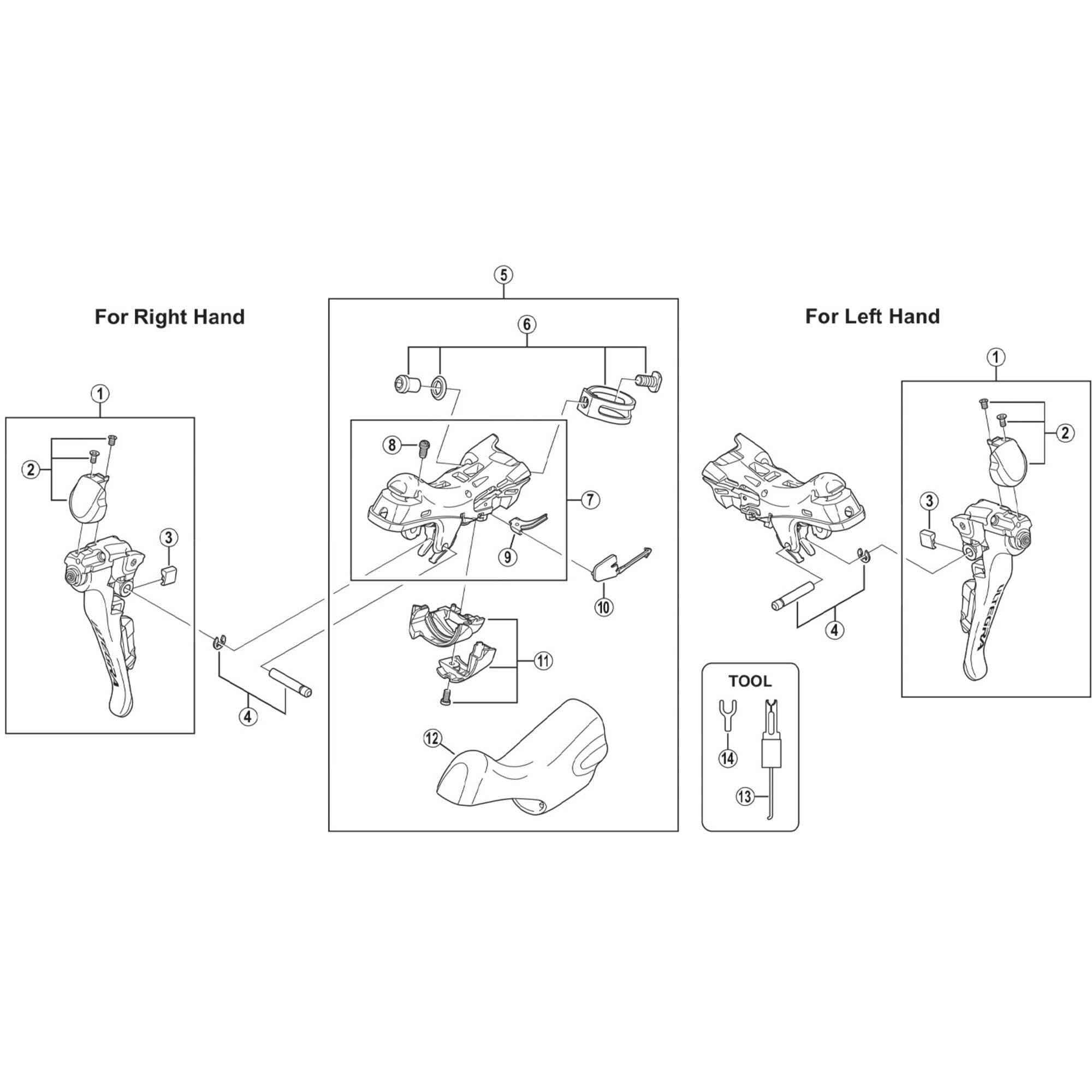 Shimano Spares 6800 left hand bracket