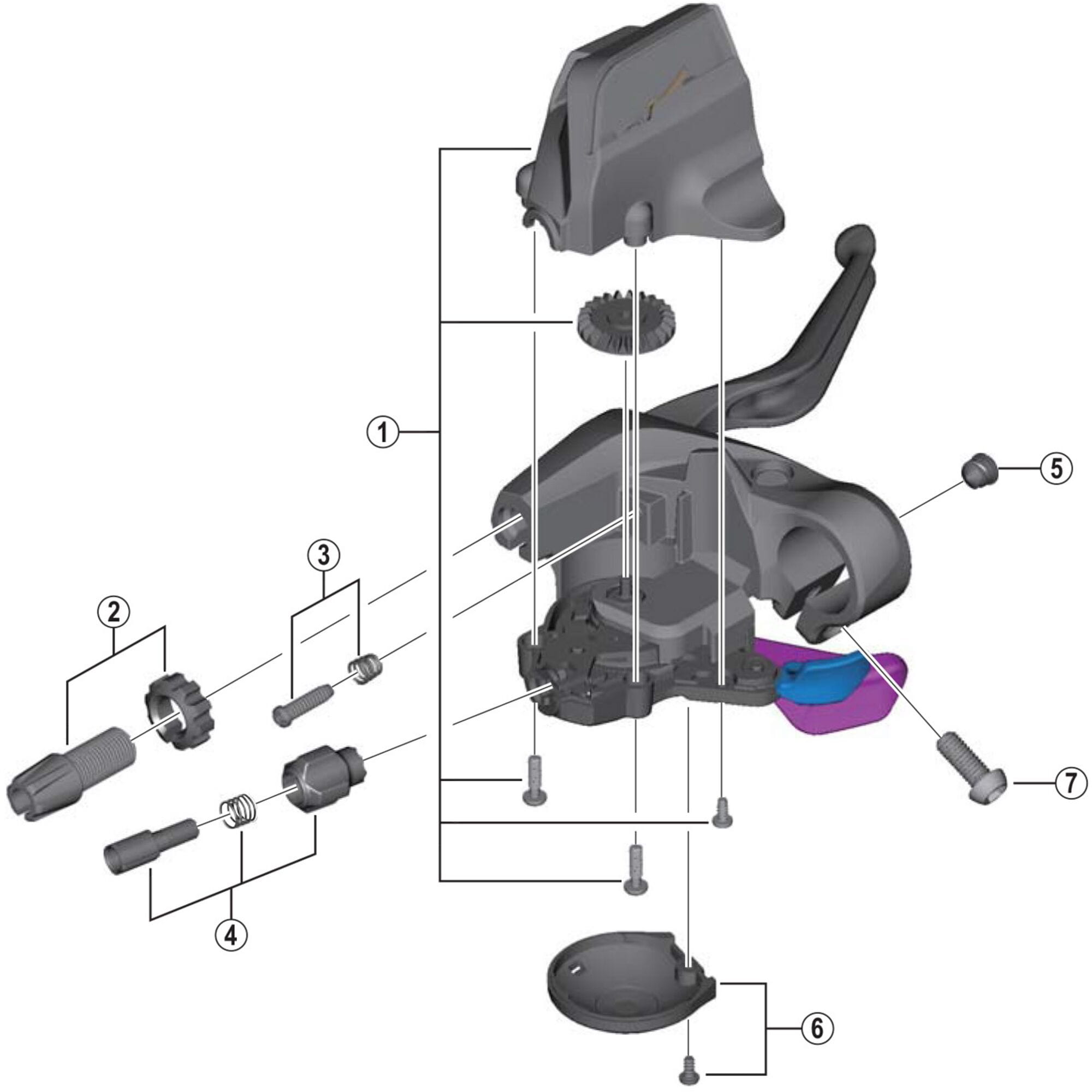 Shimano Spares T4000 indicator unit right hand, silver