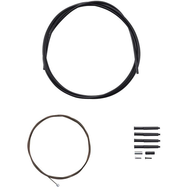 Shimano MTB gear cable set for rear only, Polymer coated stainless steel inner, black