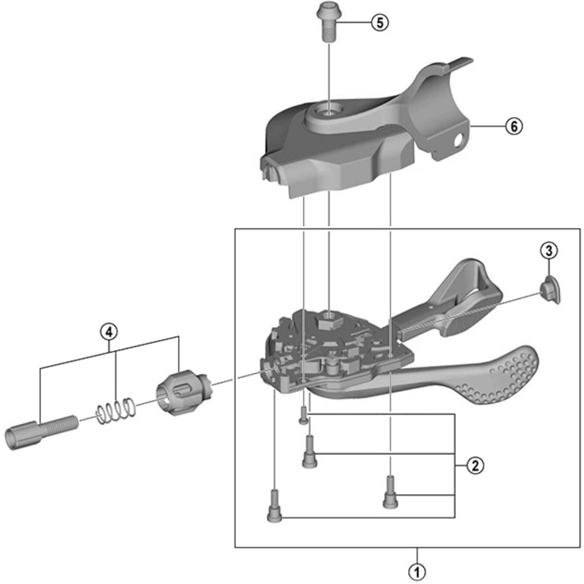Shimano Spares U5000 Left hand shift lever unit