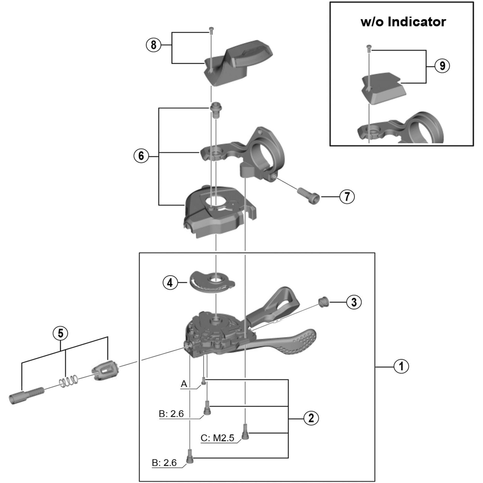 Shimano Spares M8000 right hand base cap and bolt