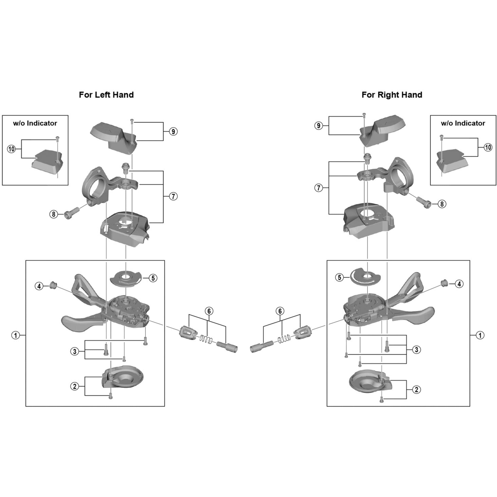 Shimano Spares 10 right hand base cover unit without indicator type