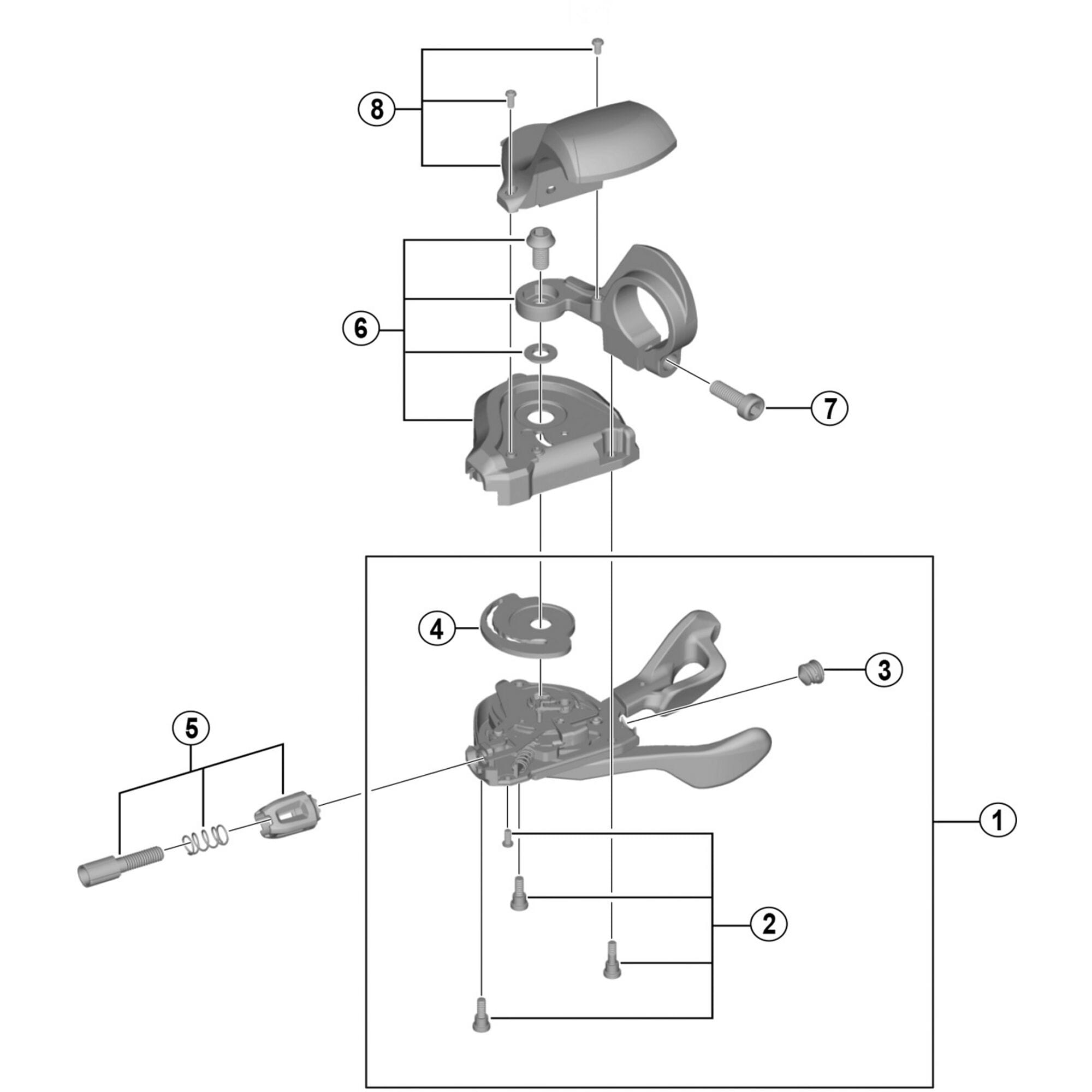 Shimano Spares T8000 right hand indicator unit