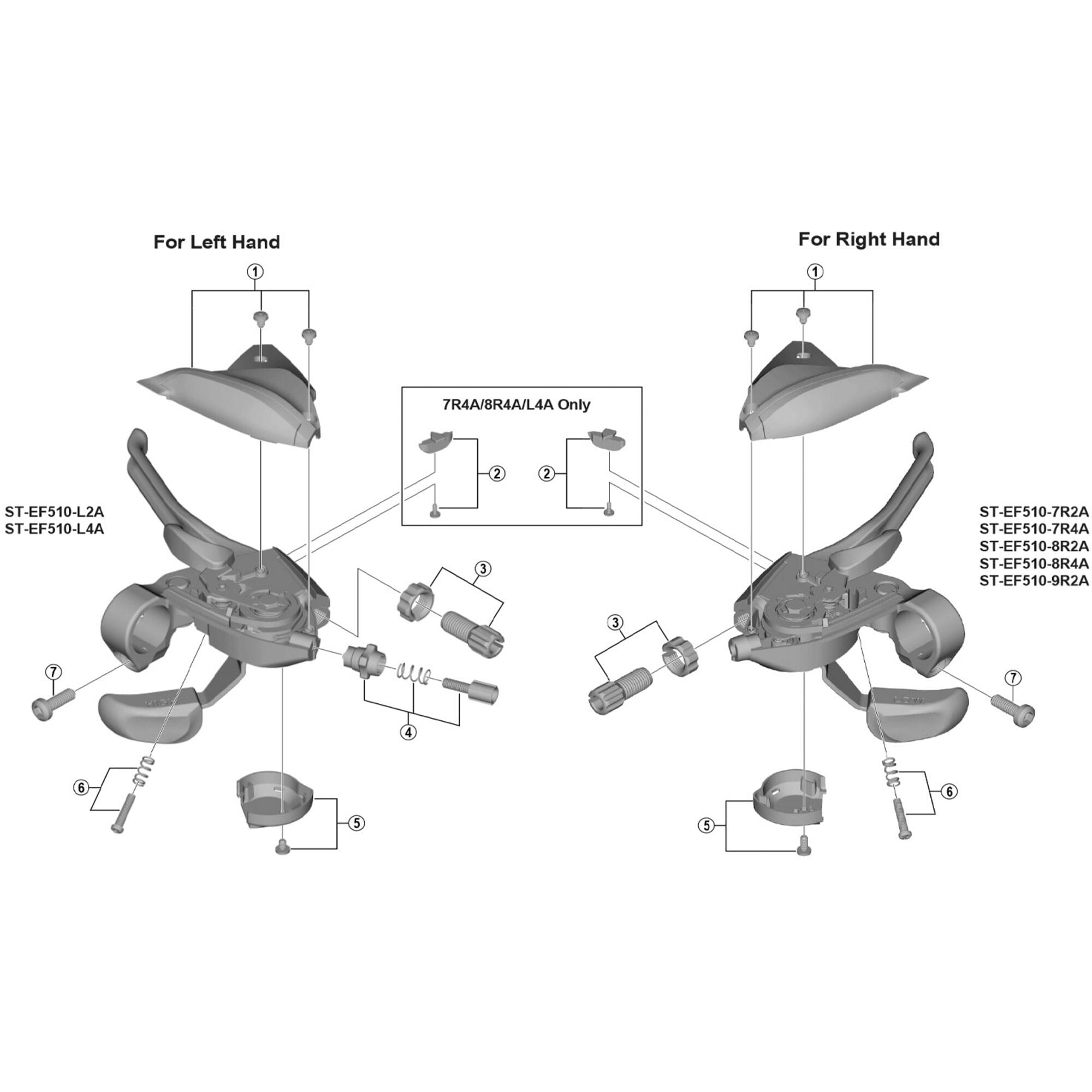 Shimano Spares 8R4A Upper cover and fixing screws, silver