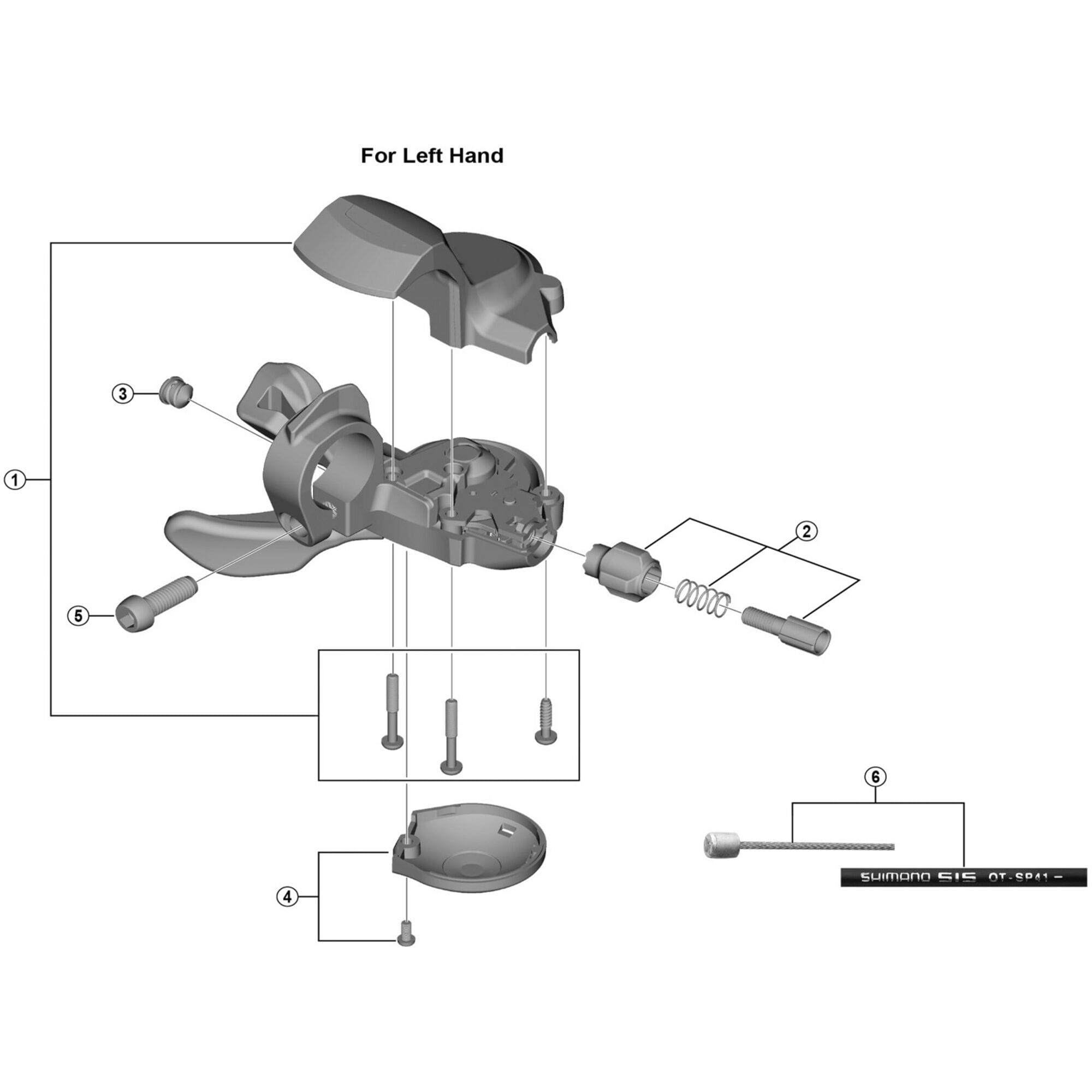 Shimano Spares M4010 left hand indicator unit