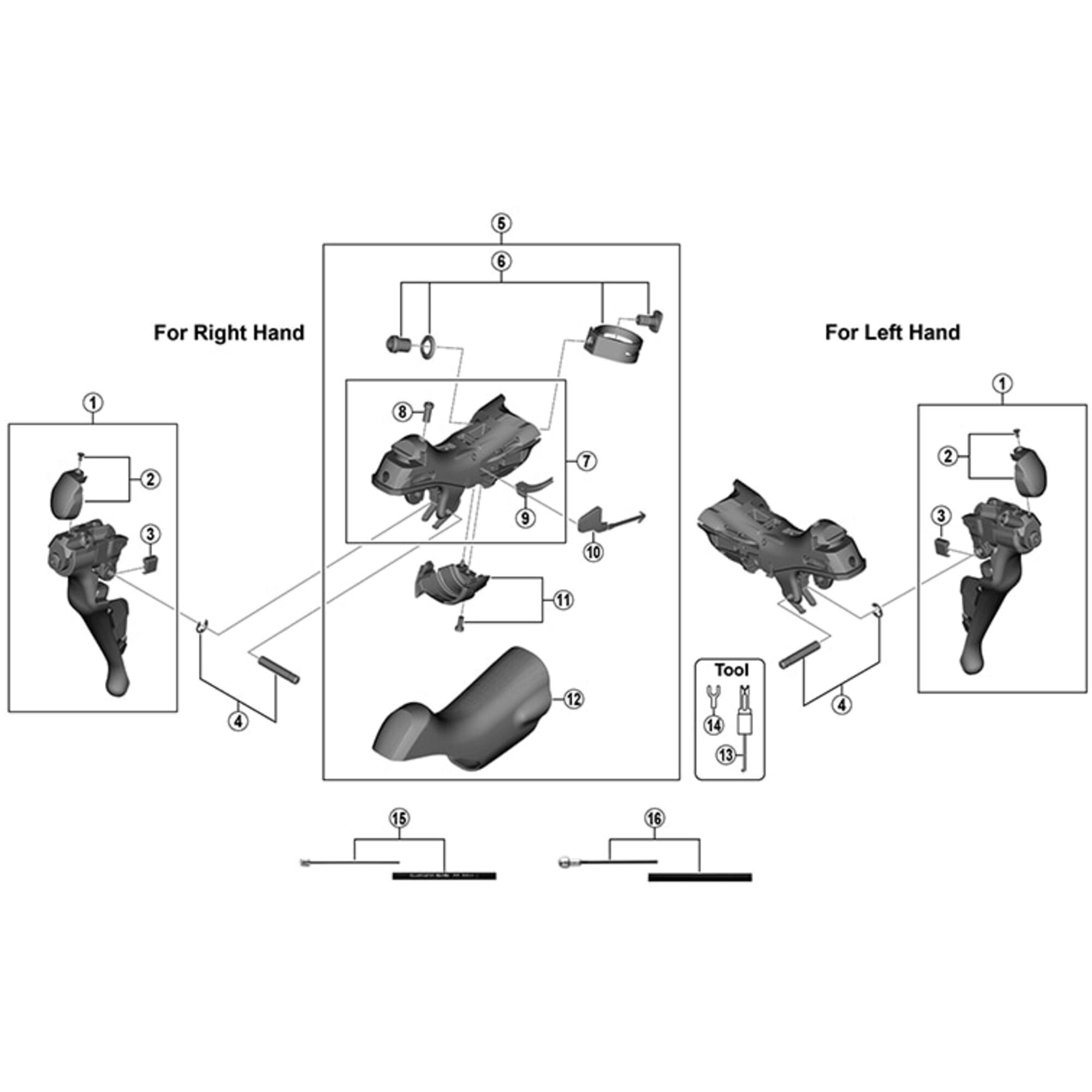 Shimano Spares R8000 right hand main lever assembly