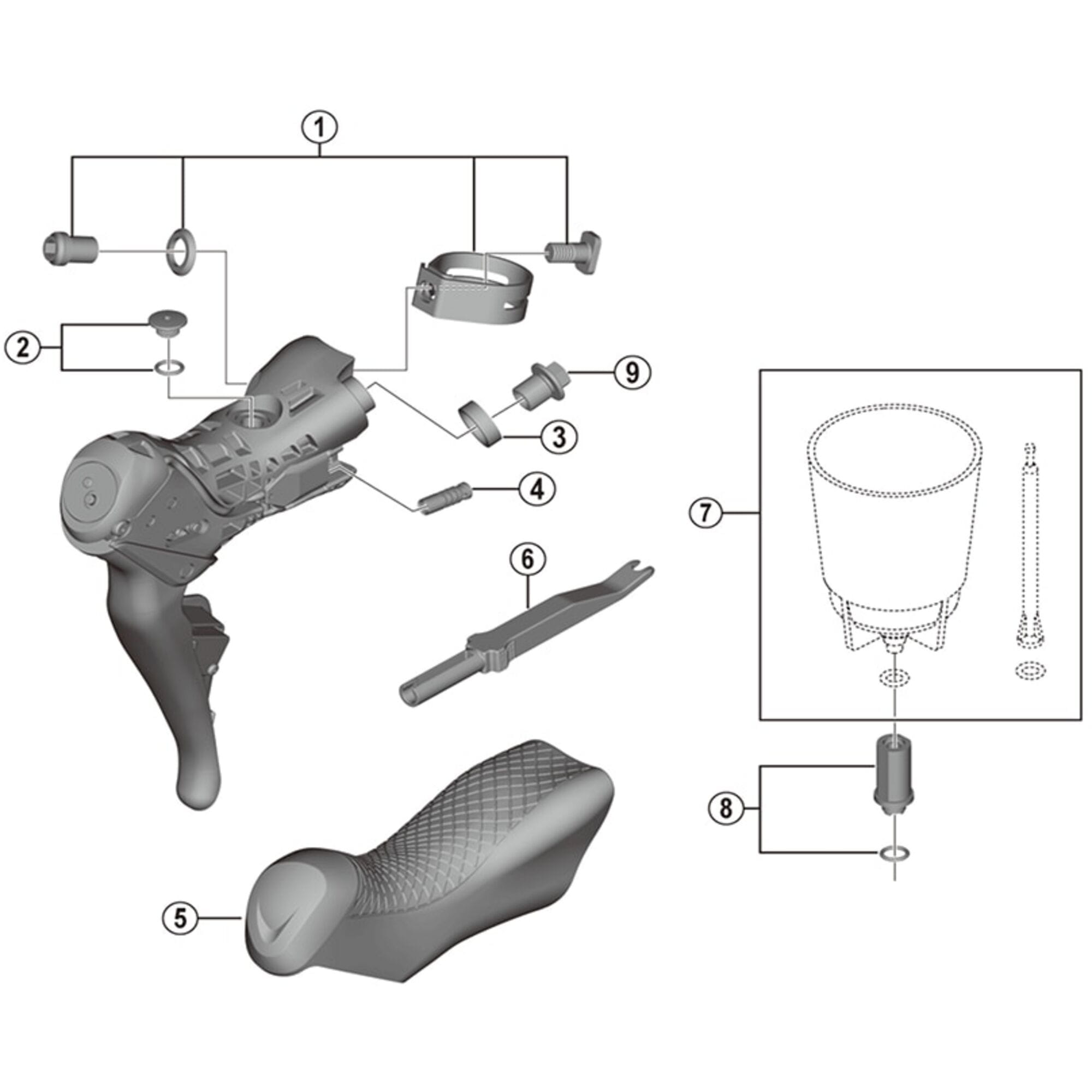 Shimano Spares R8070 clamp band unit, 23.8 | Power2Cycle24.2 mm