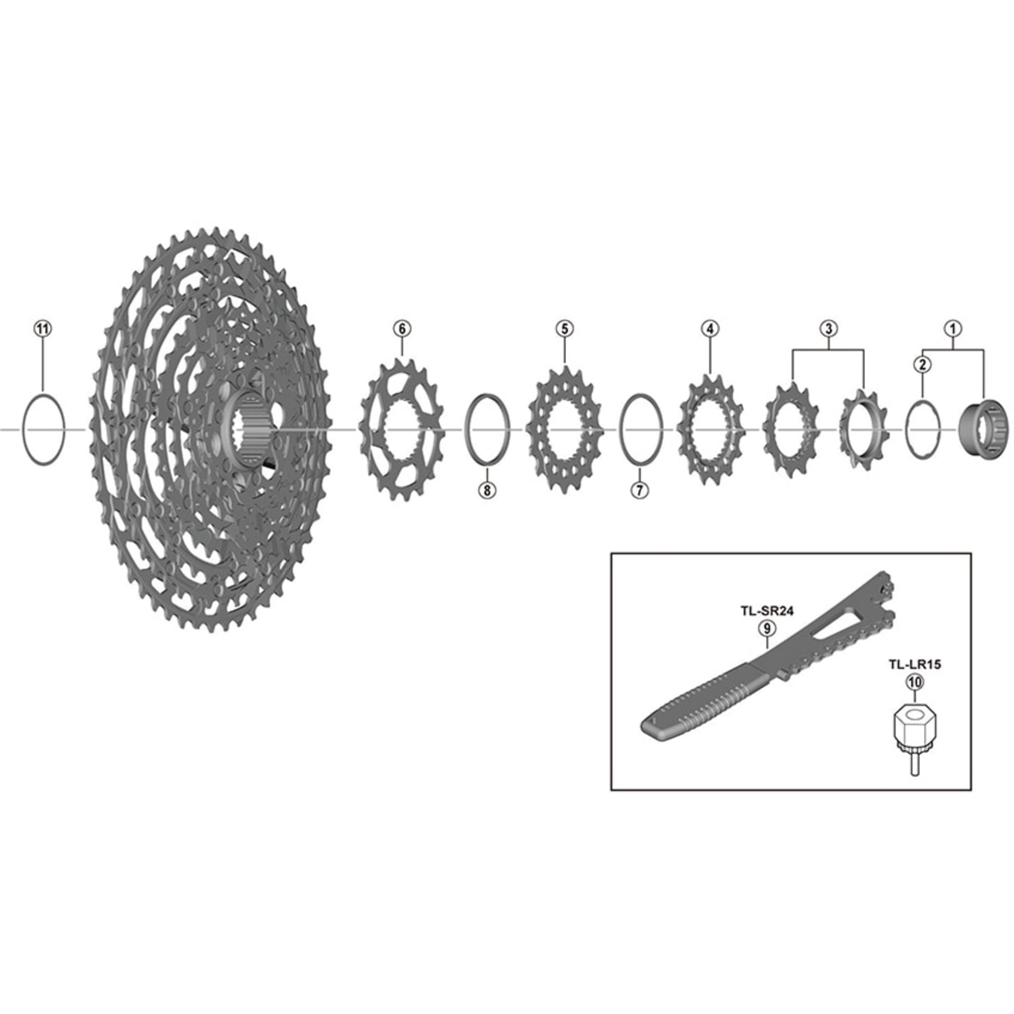 Shimano Spares M7100 lock ring and spacer