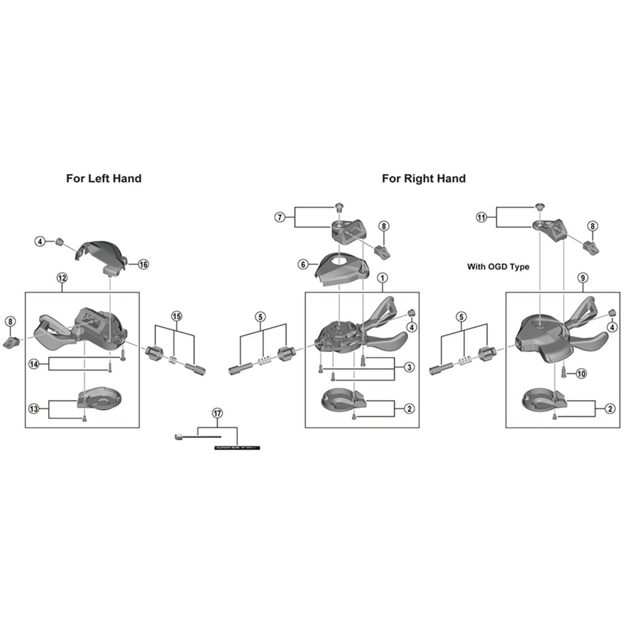 Shimano Spares I right hand bracket unit with OGD type