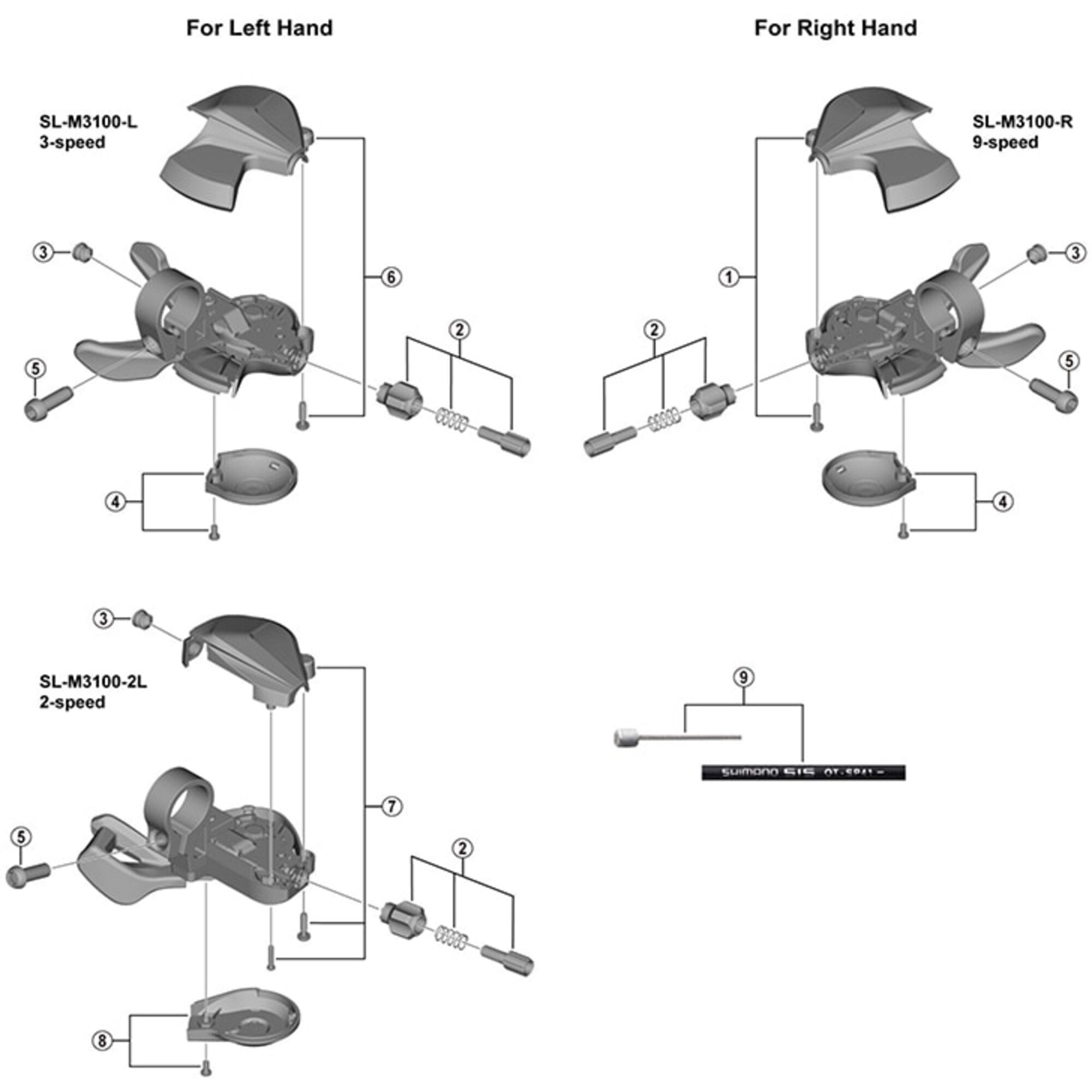 Shimano Spares M3100 left hand indicator, 3 | Power2Cyclespeed