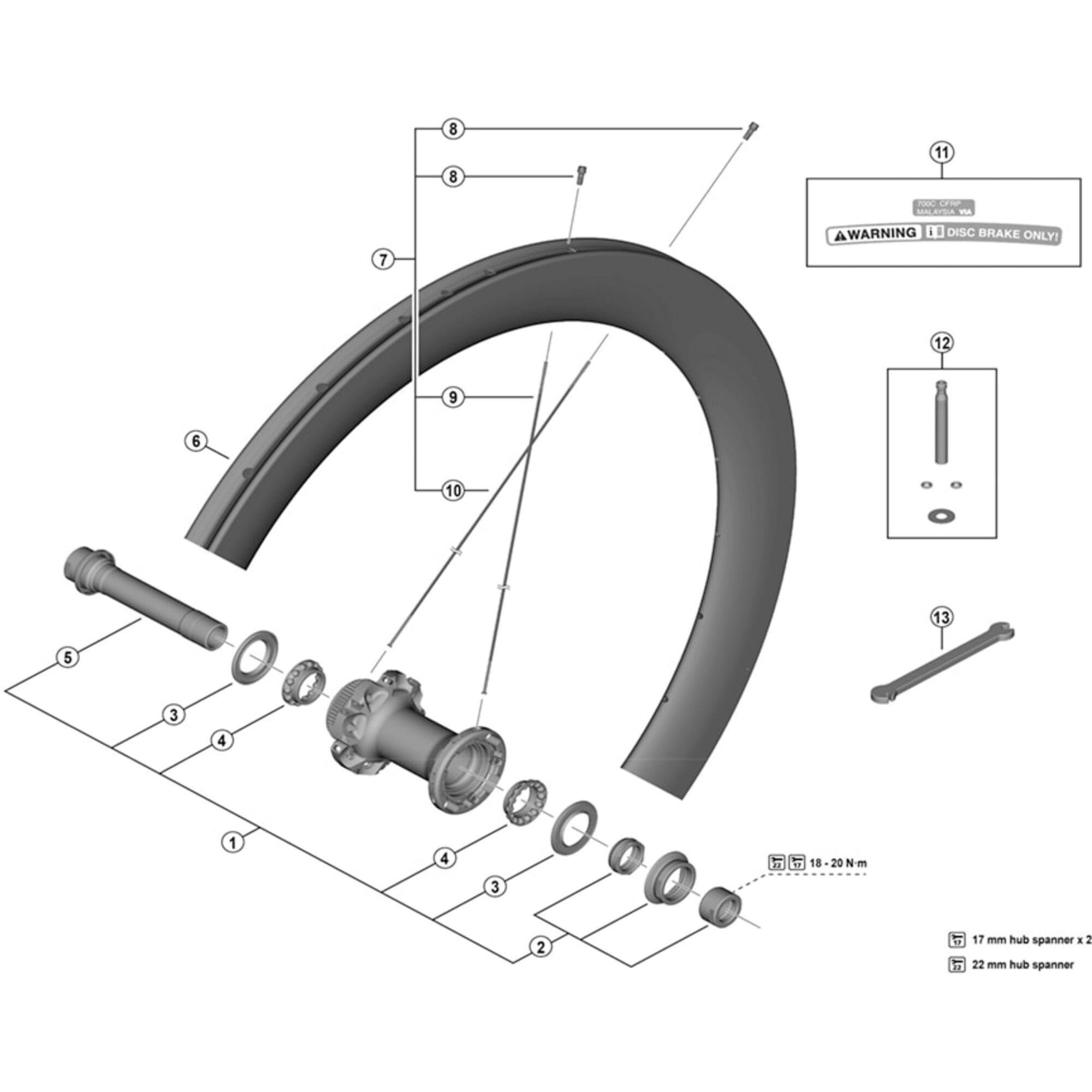 Shimano Spares F left hand spoke, 252 mm