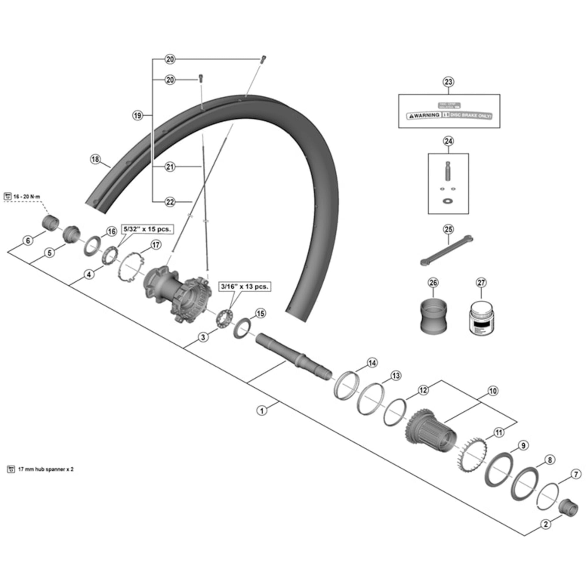 Shimano Spares F left hand spoke, 285 mm