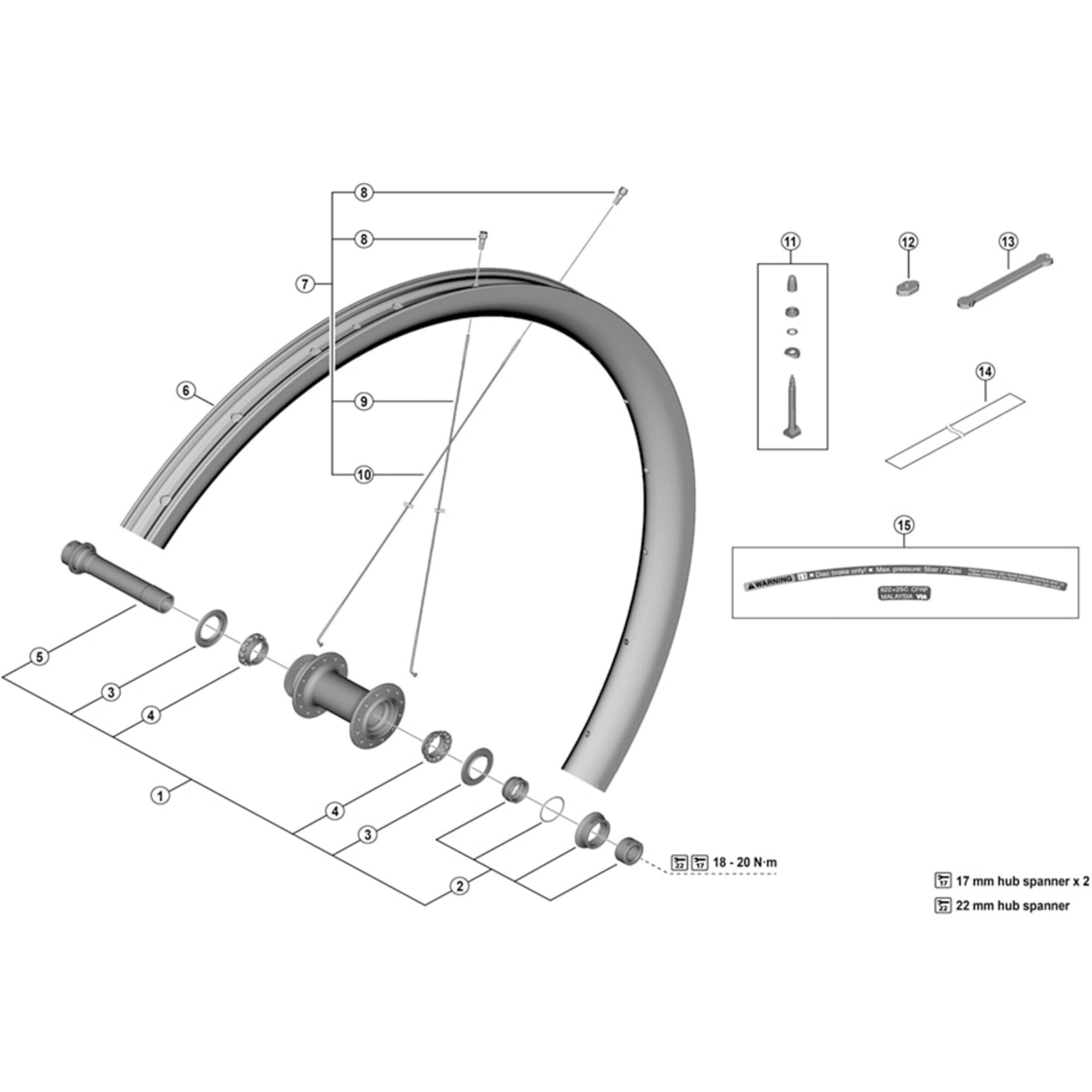 Shimano Spares R left hand spoke, 283 mm