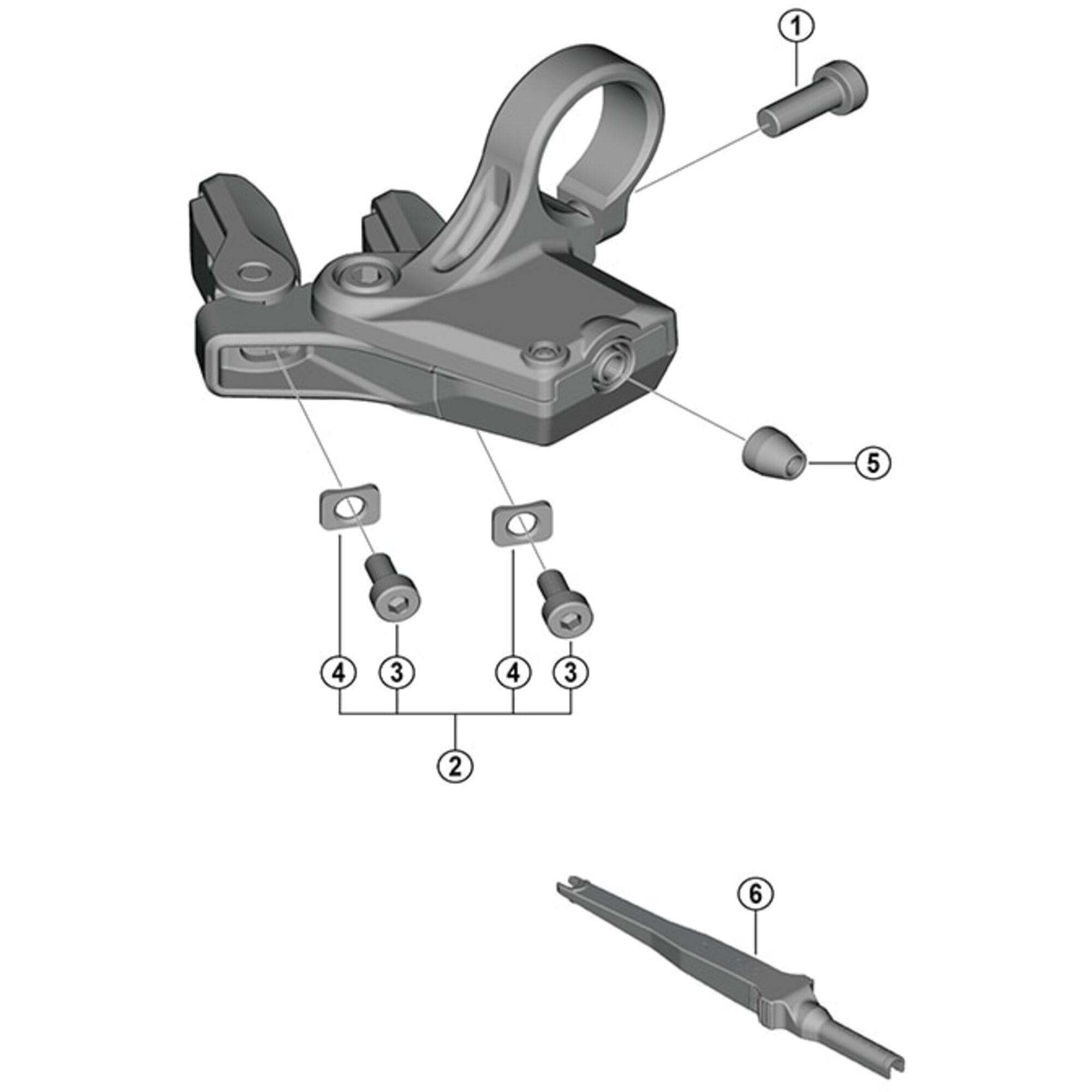 Shimano Spares M8150 lever unit fixing screw and washer, M4 set
