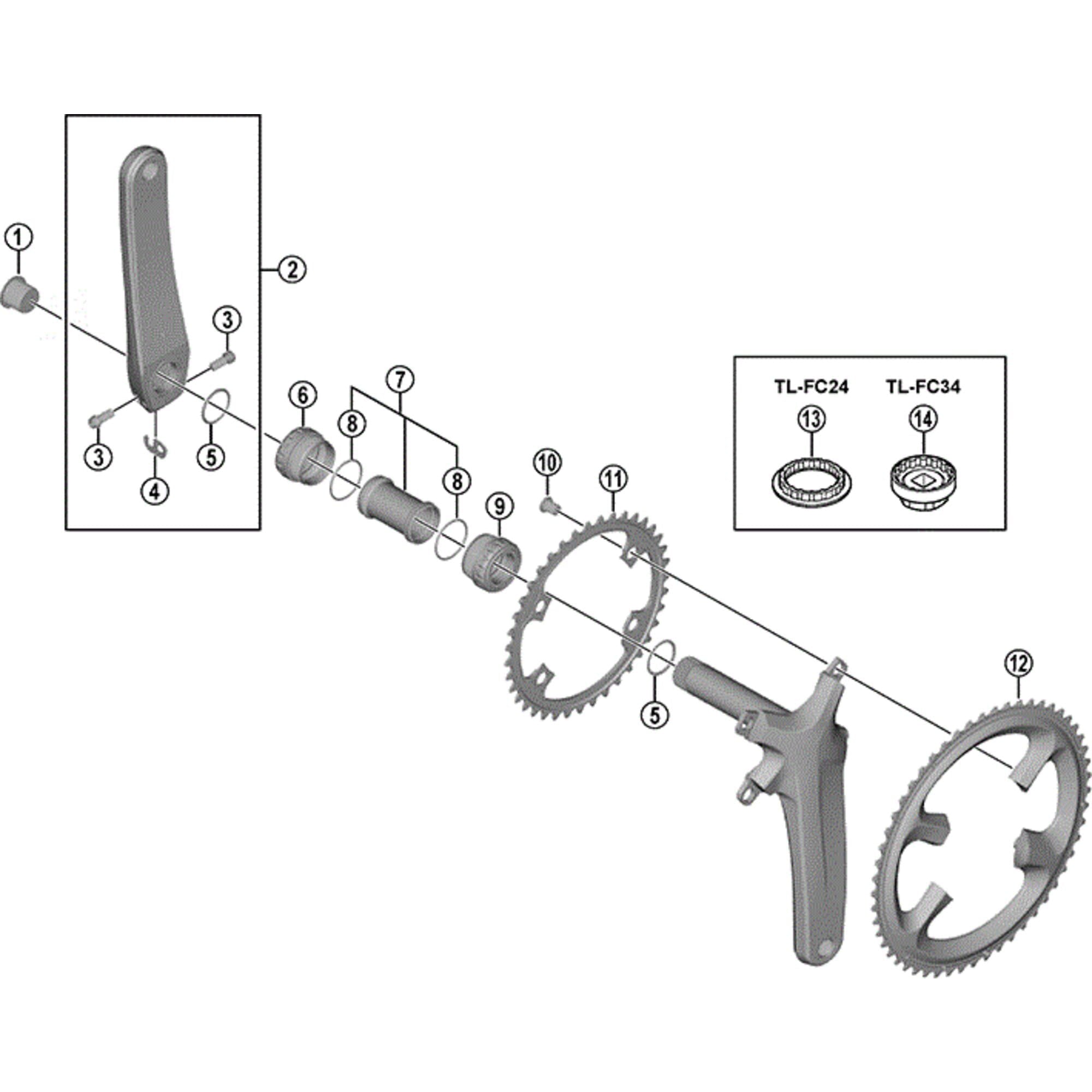 Shimano Spares 9000 crank arm fixing bolt, B | Power2CycleType: 16 mm