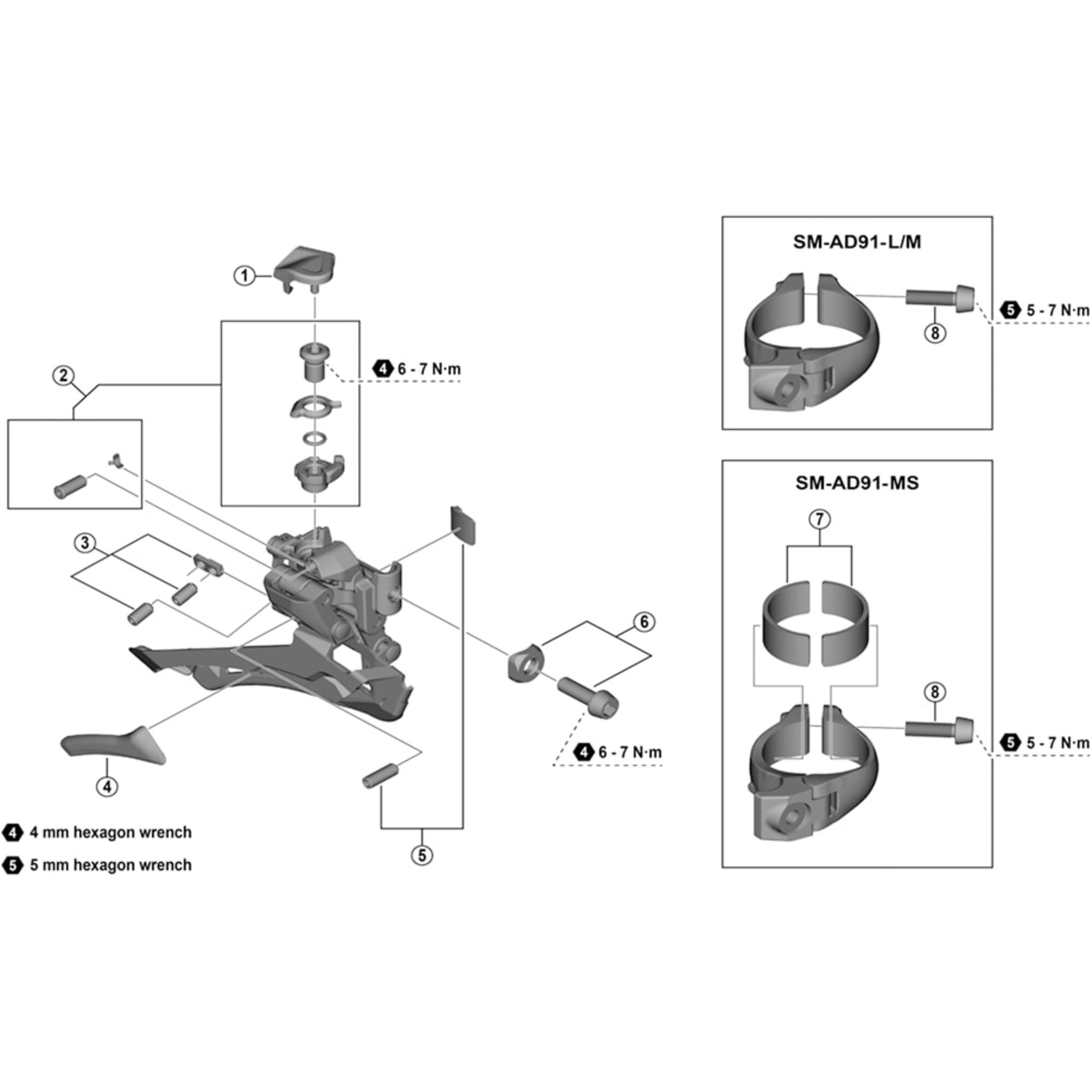 Shimano Spares R8000 cable fixing bolt and cable adjust bolt