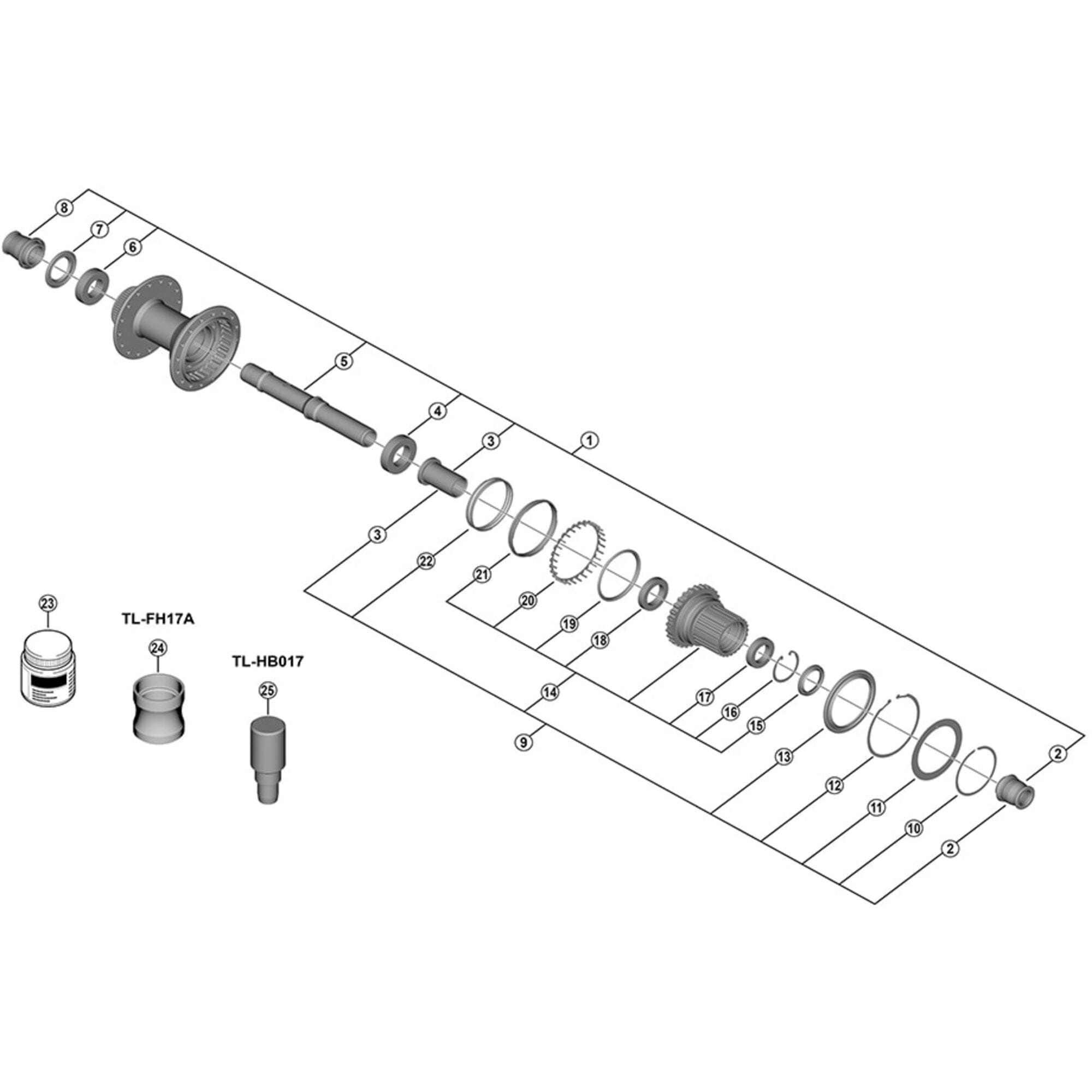Shimano Spares B sealed cartridge bearing, 17x30x7 mm