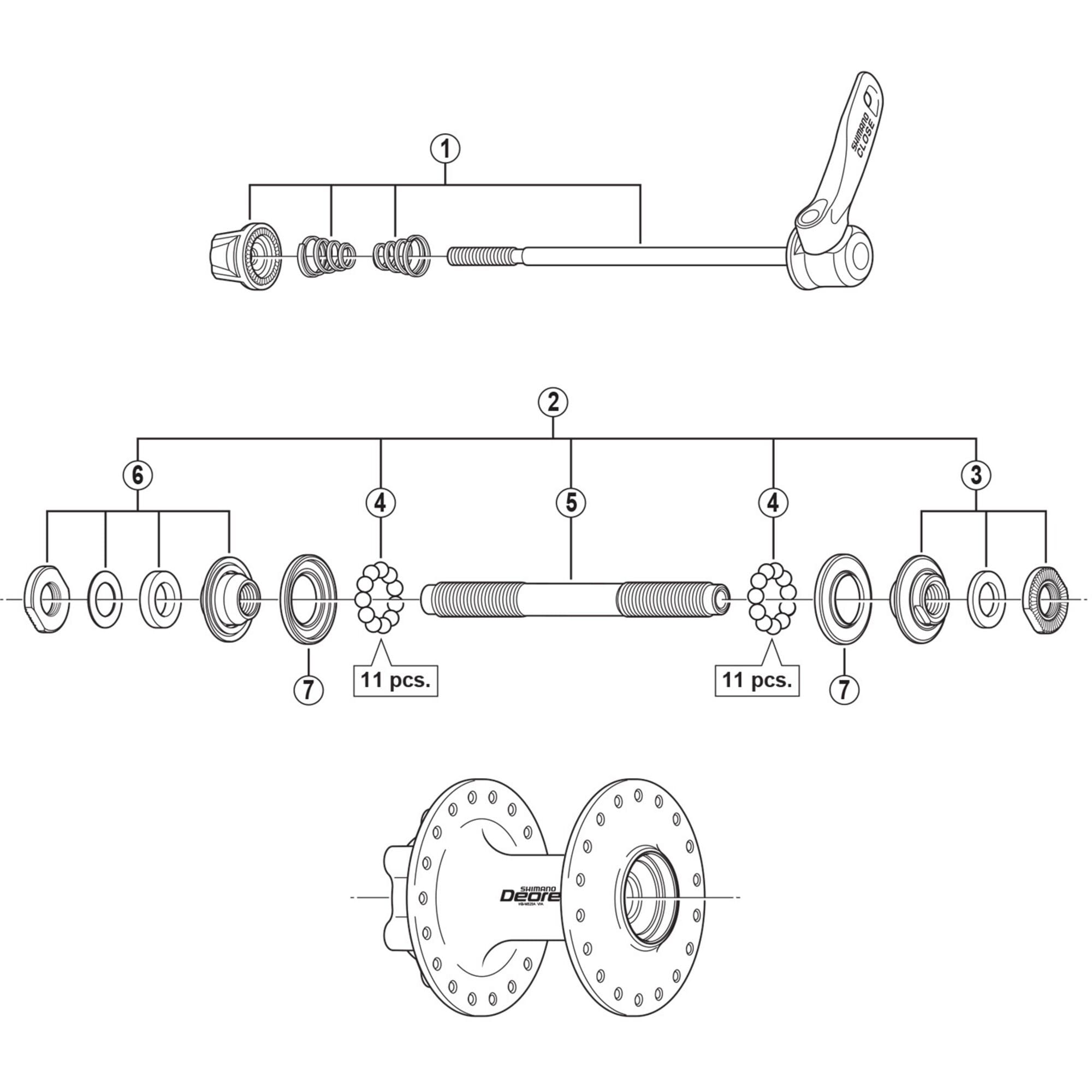 Shimano Spares A right hand lock nut unit