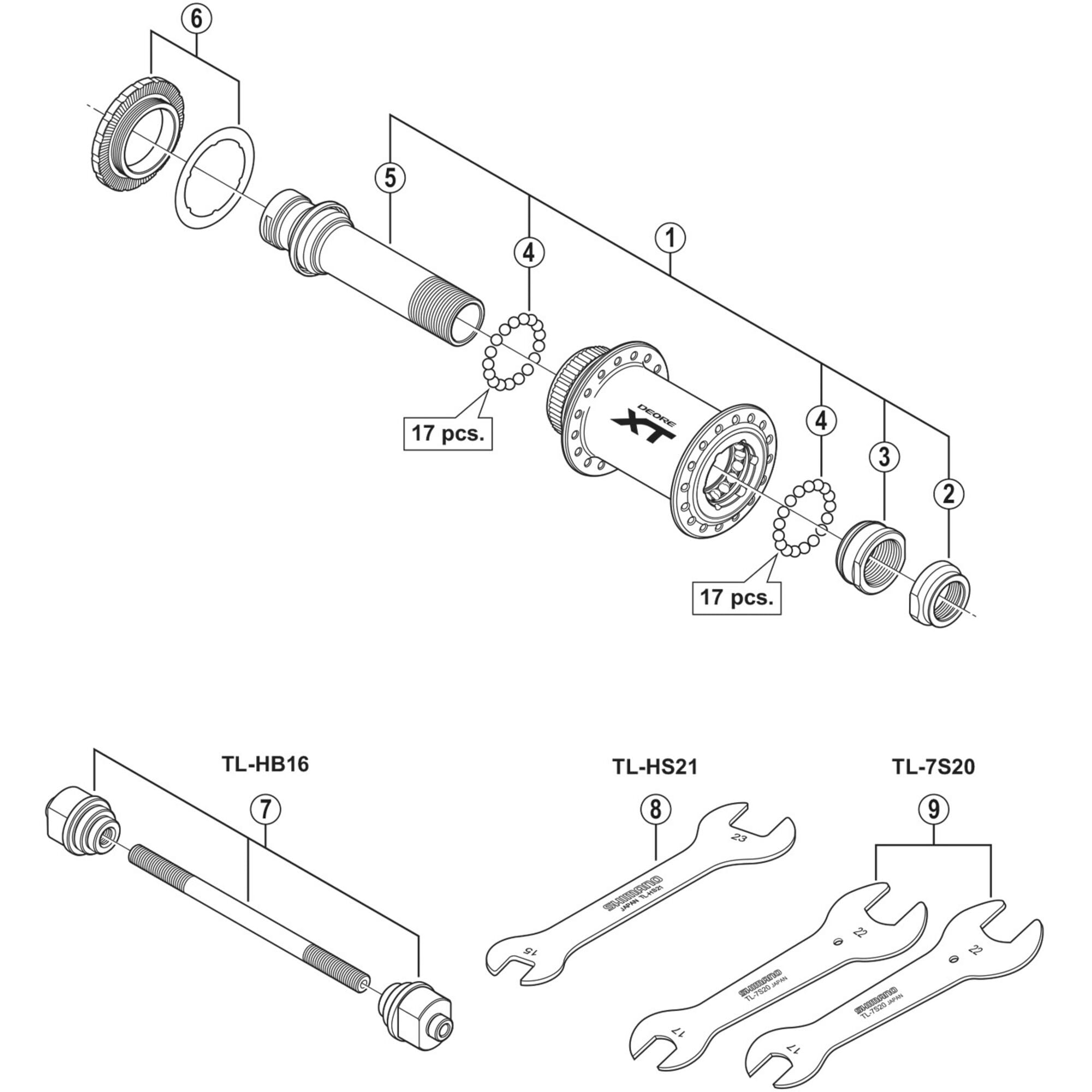 Shimano Spares M788 lock nut M19