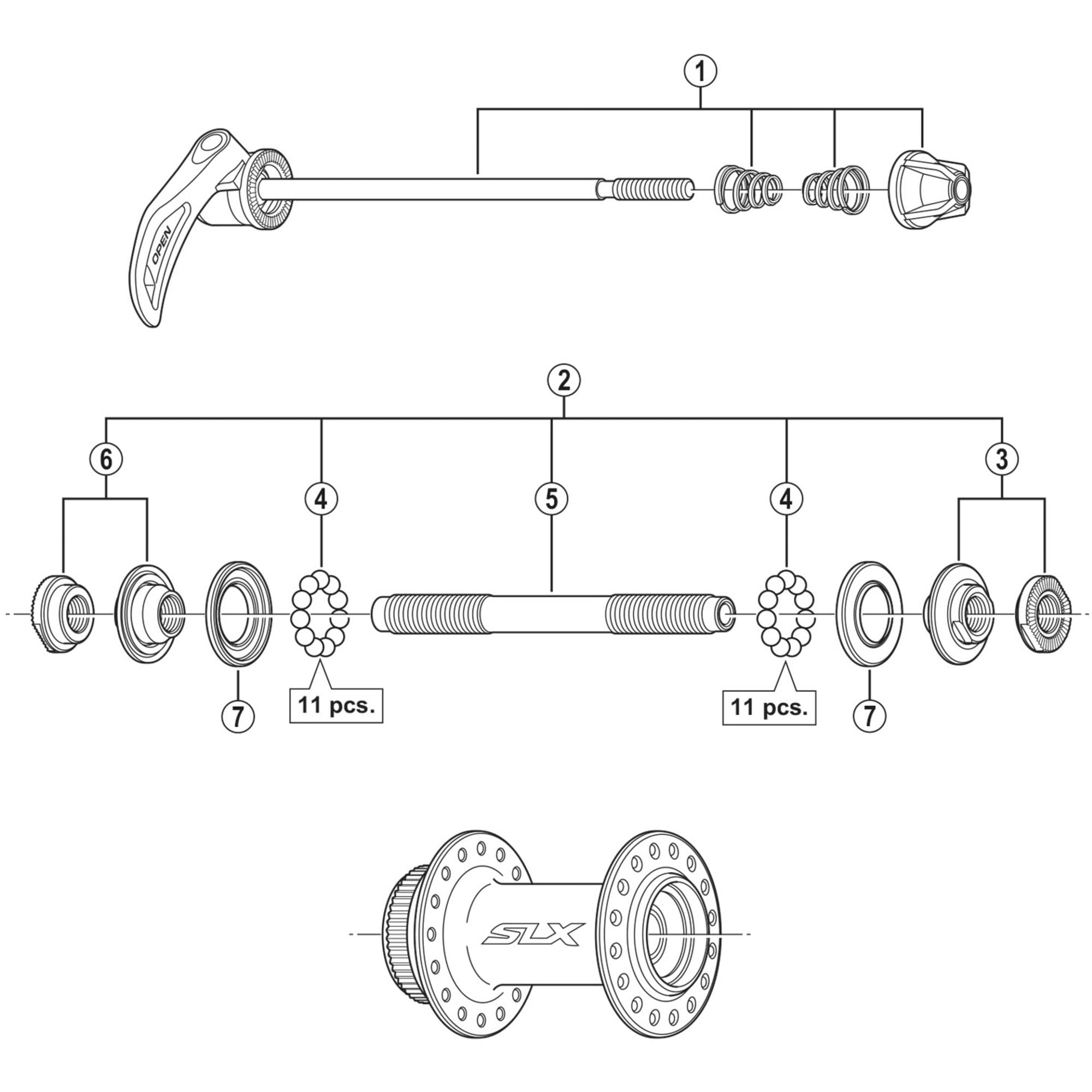 Shimano Spares M675 right hand lock nut unit