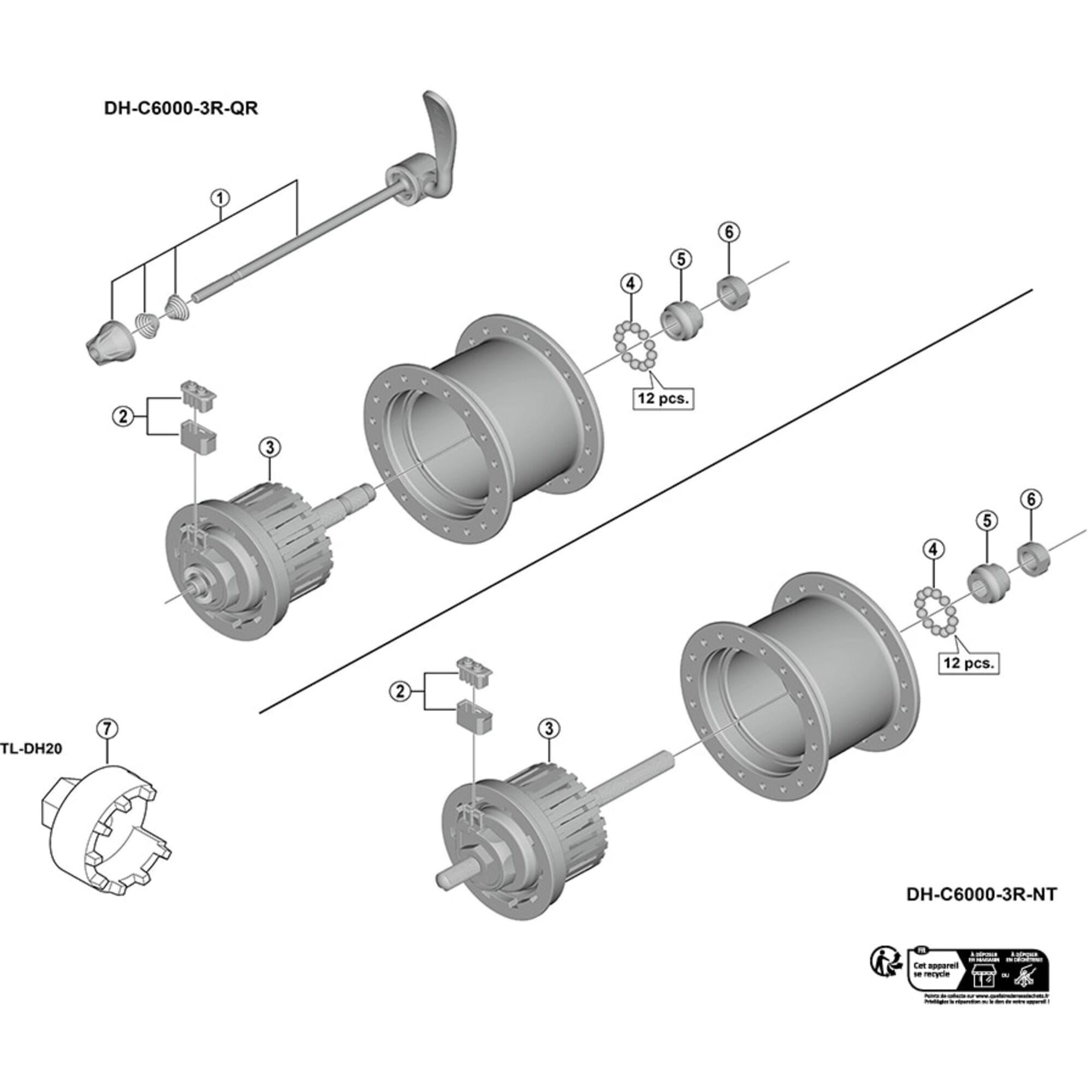 Shimano Spares E left hand cone, M11 X 12 mm
