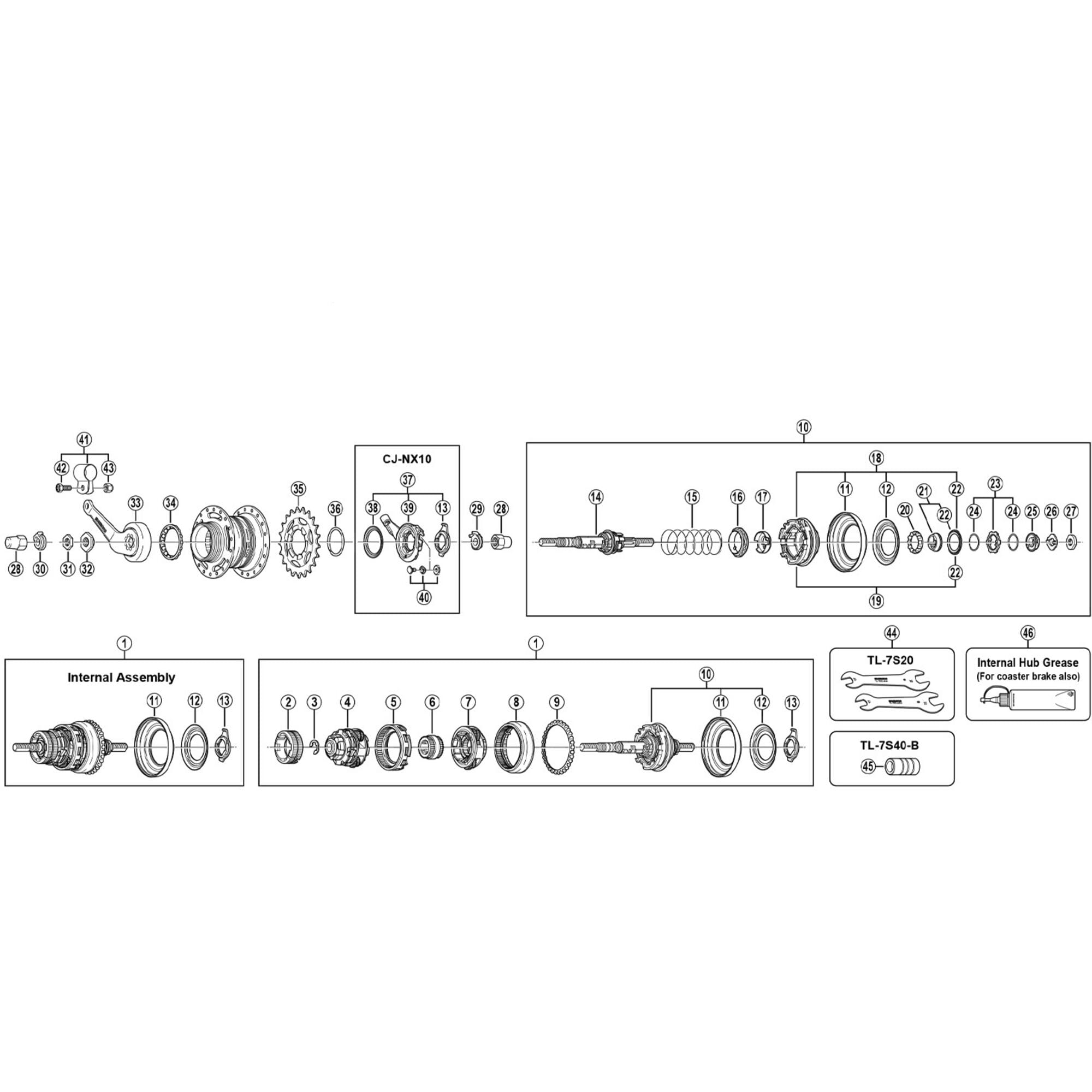 Shimano Spares 7C18 right hand cone with seal