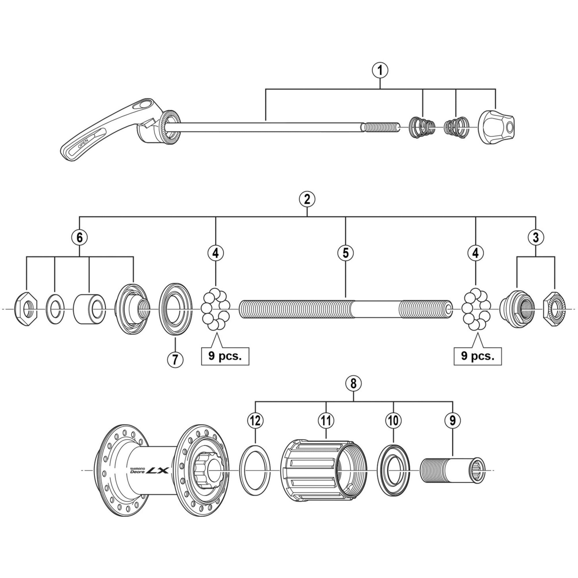 Shimano Spares T660 complete freewheel body