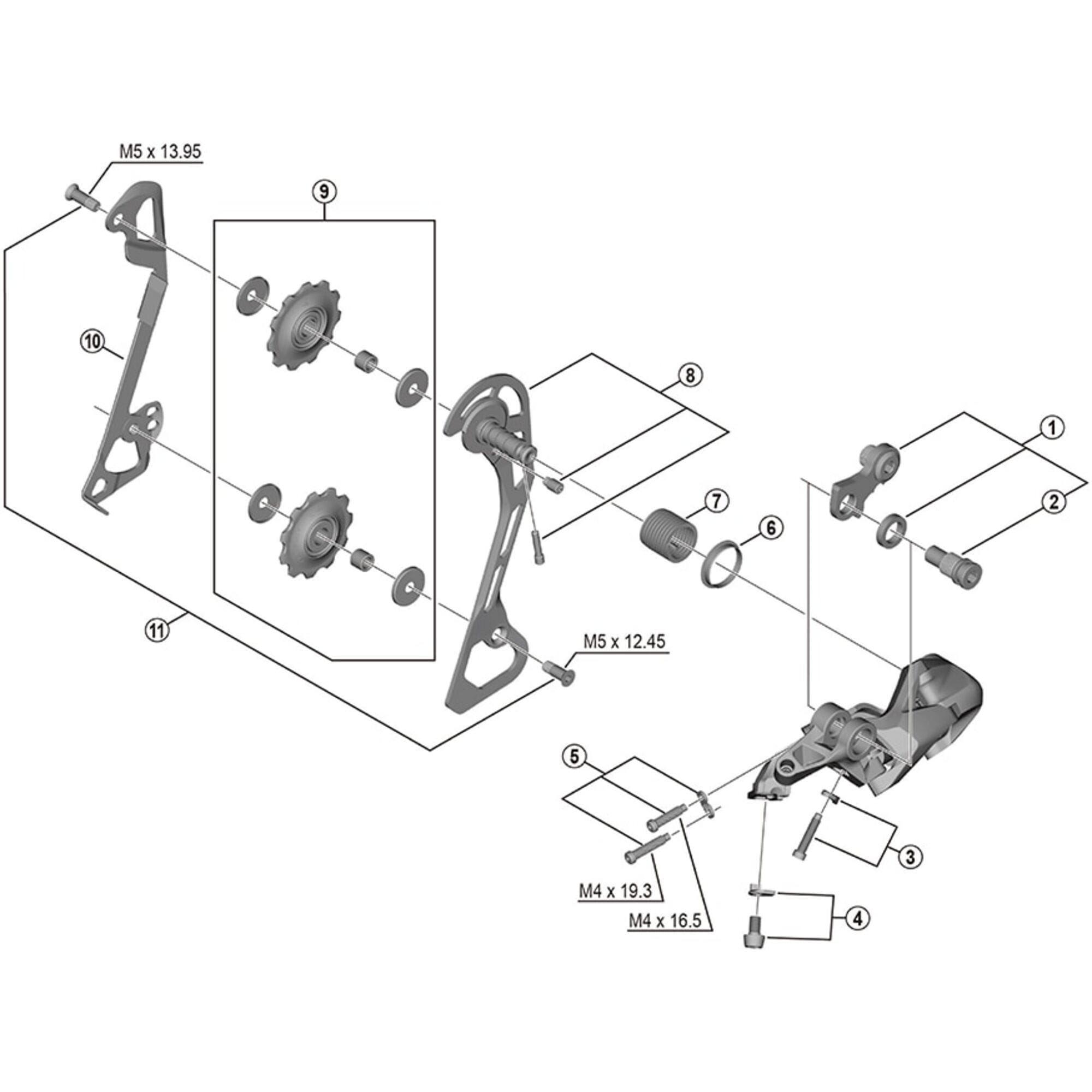 Shimano Spares T6000 outer plate assembly