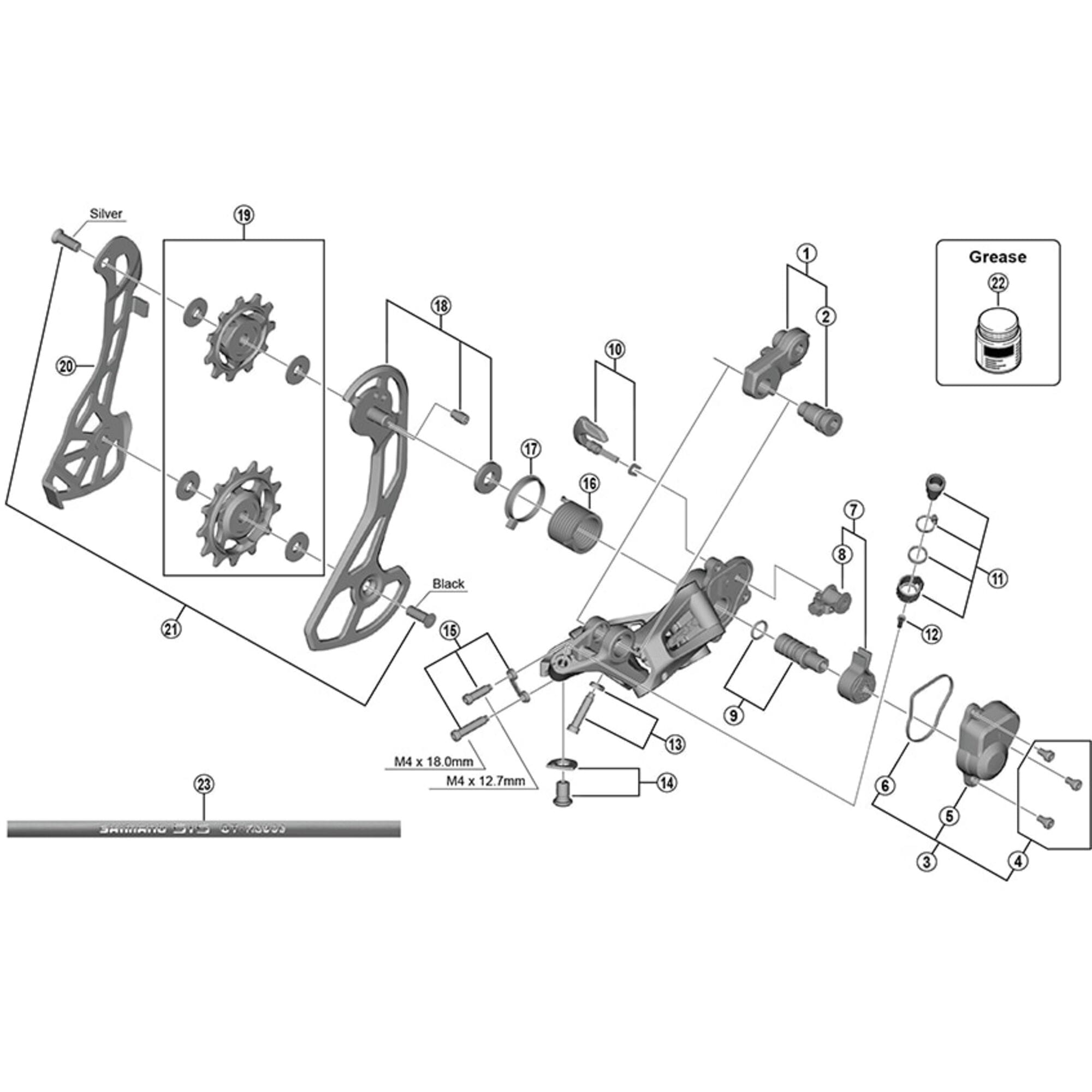 Shimano Spares R8000 cable fixing bolt and plate