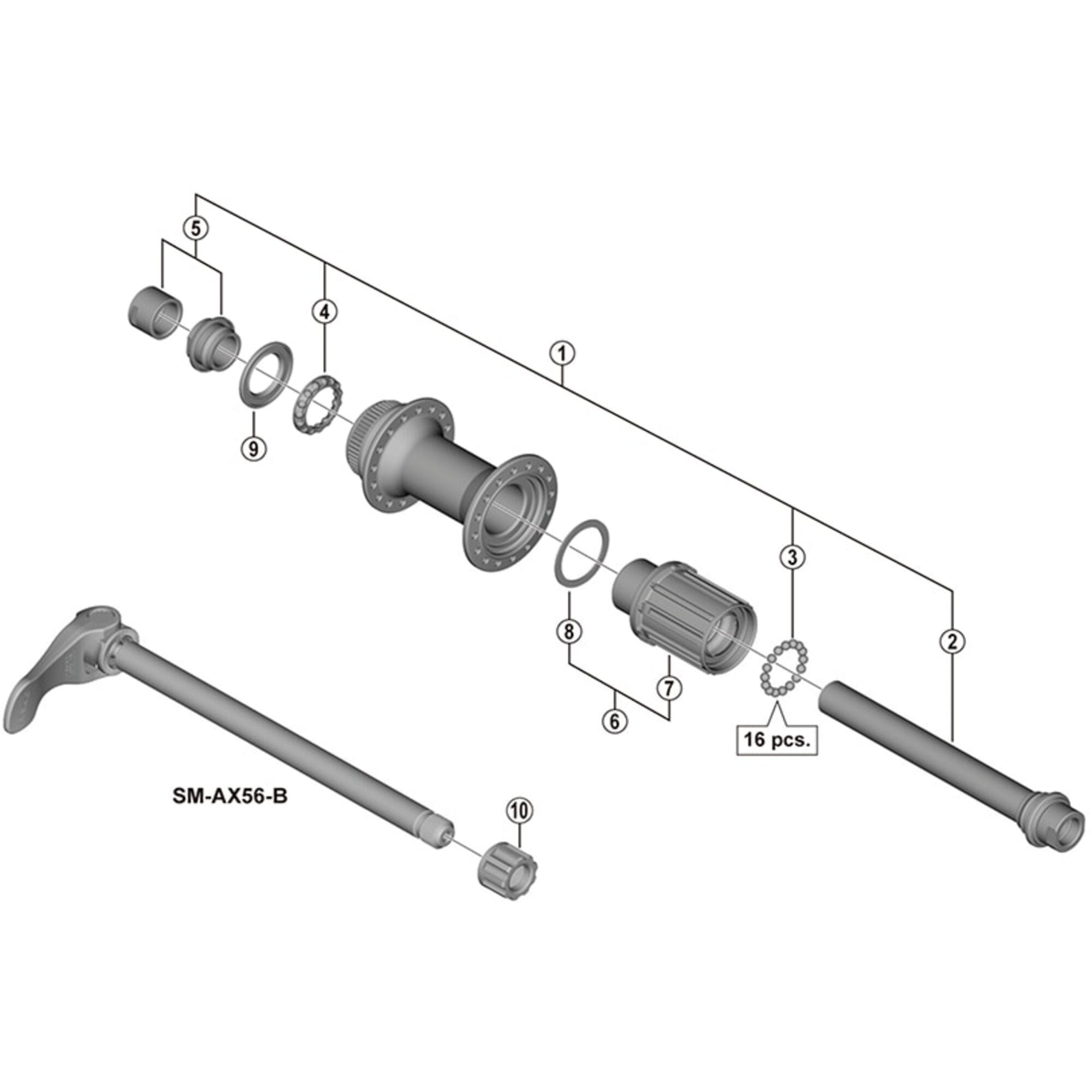 Shimano Spares B complete freewheel body