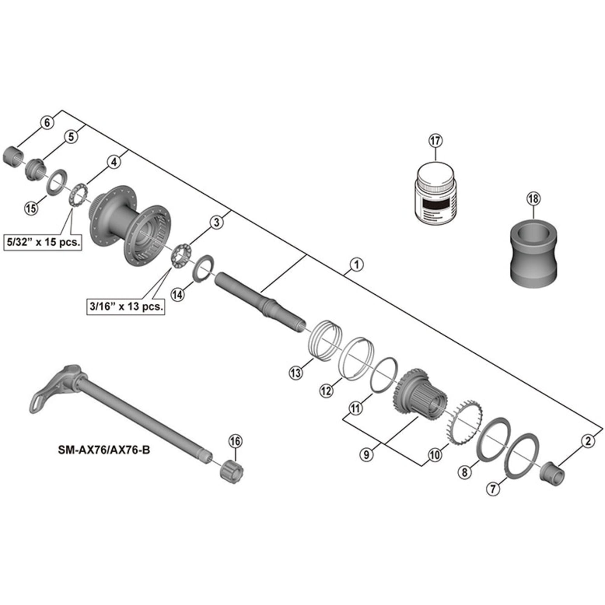 Shimano Spares M8110 left hand lock nut
