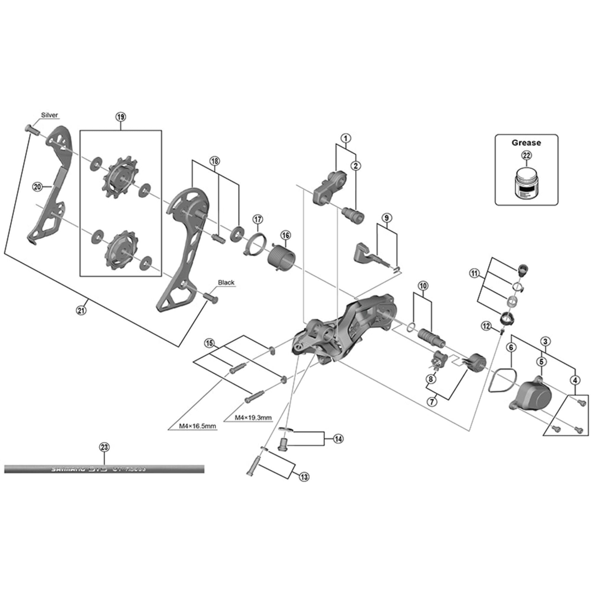 Shimano Spares RX812 outer plate assembly