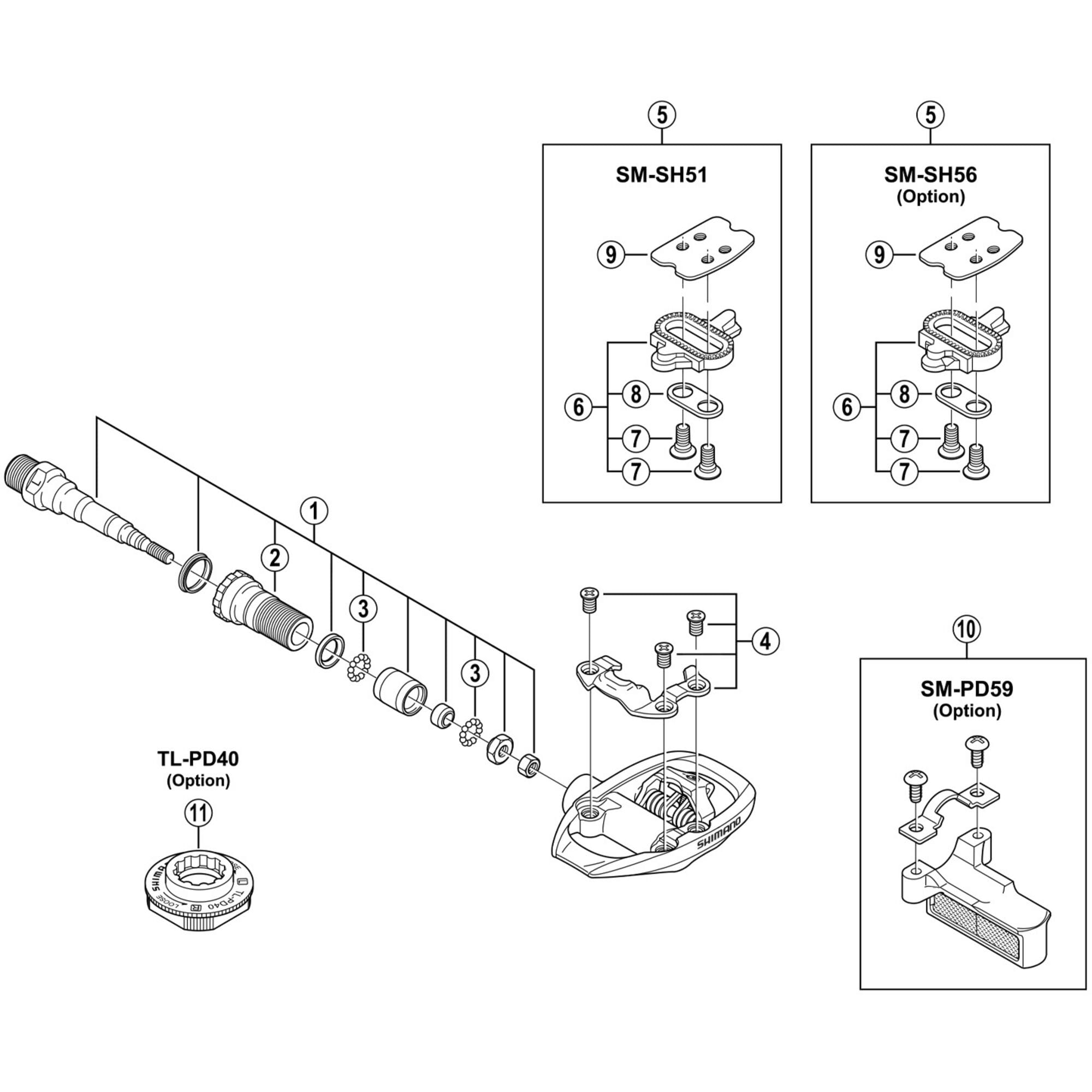 Shimano Spares A520 body cover and fixing bolts right hand