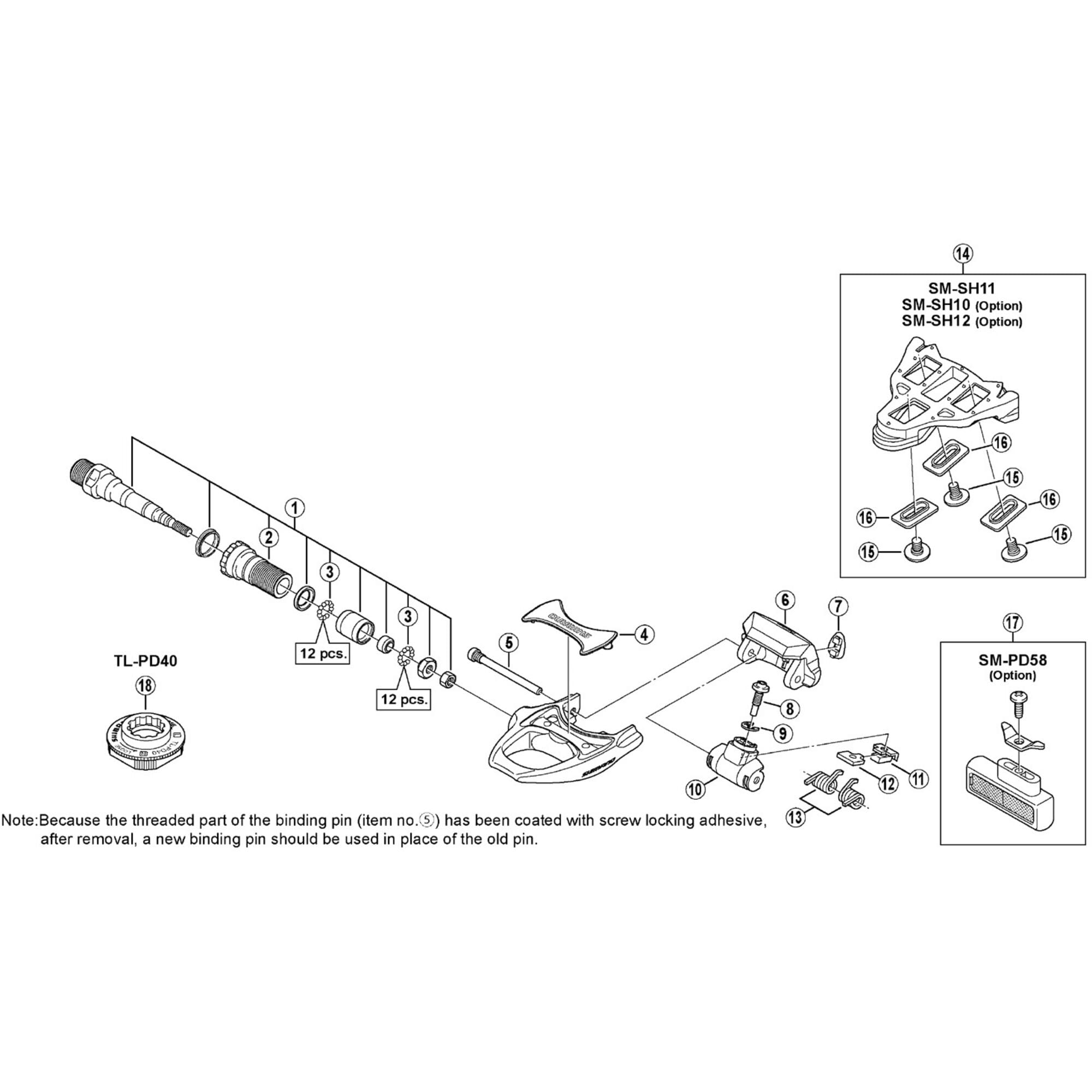 Shimano Spares R540 cleat fixing bolt, M5 x 8 mm