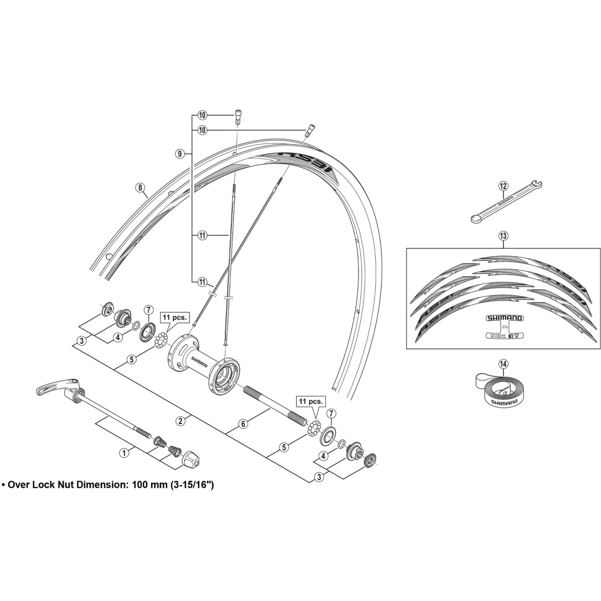 Shimano Spares RS31 spoke 276 mm