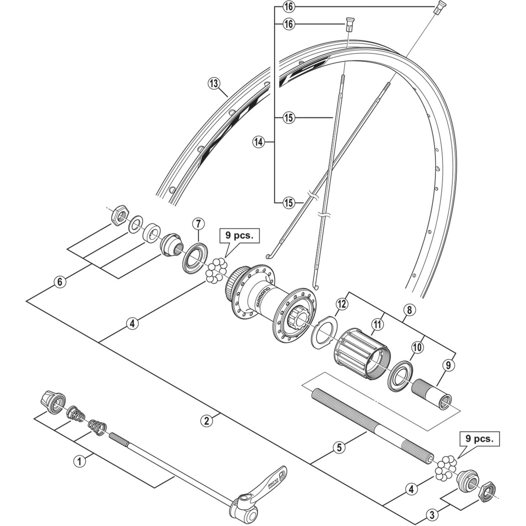 Shimano Spares R complete freewheel body