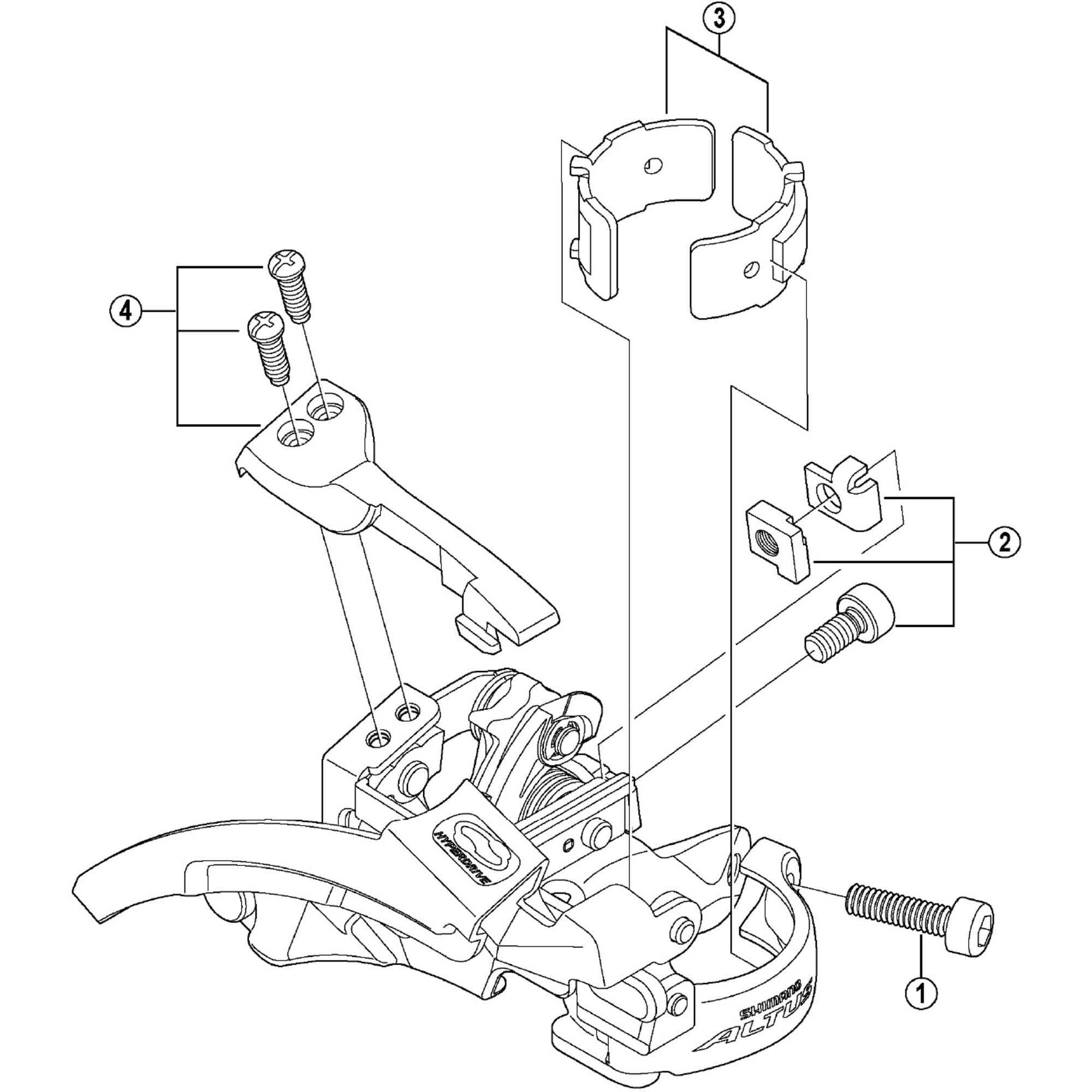 Shimano Spares M310 clamp band adapters for S | Power2Cyclesize, 28.6 mm