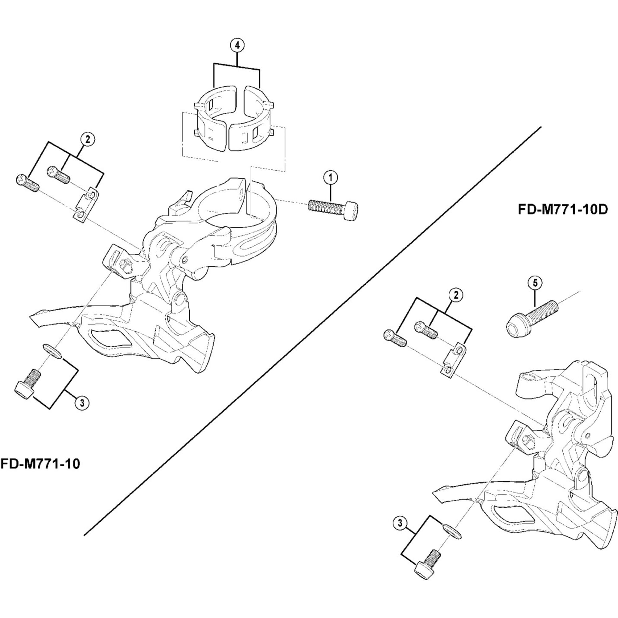 Shimano Spares 10 cable fixing plate and bolt, M5 x 9 mm