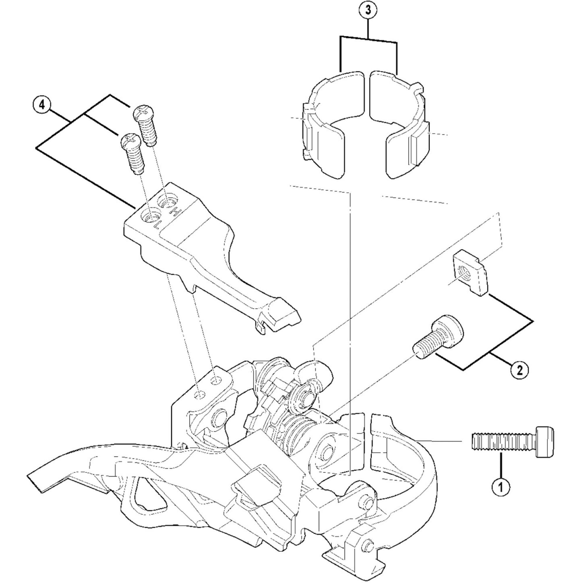 Shimano Spares M430 clamp band adapters for, 28.6 mm
