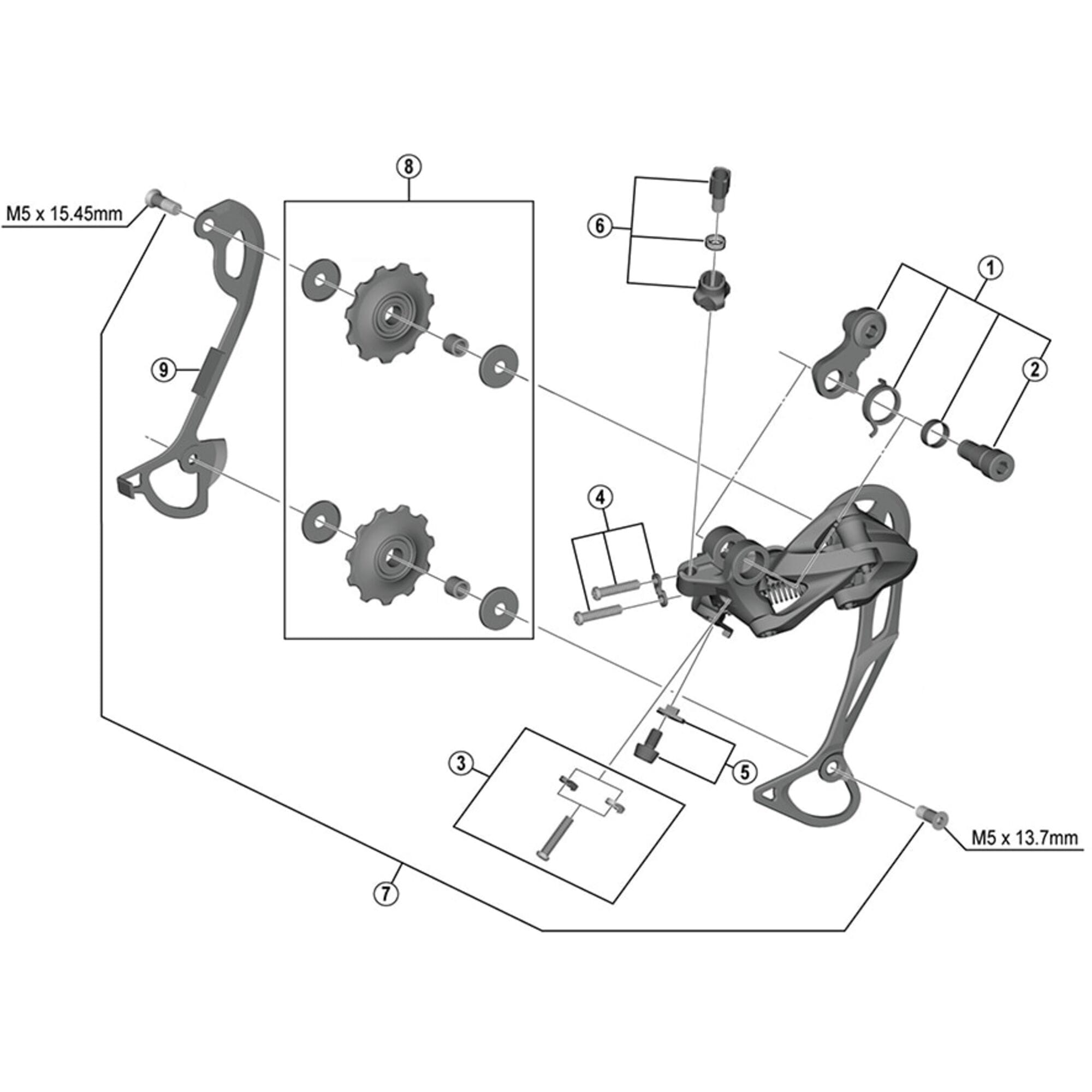 Shimano Spares M4000 pulley bolt set