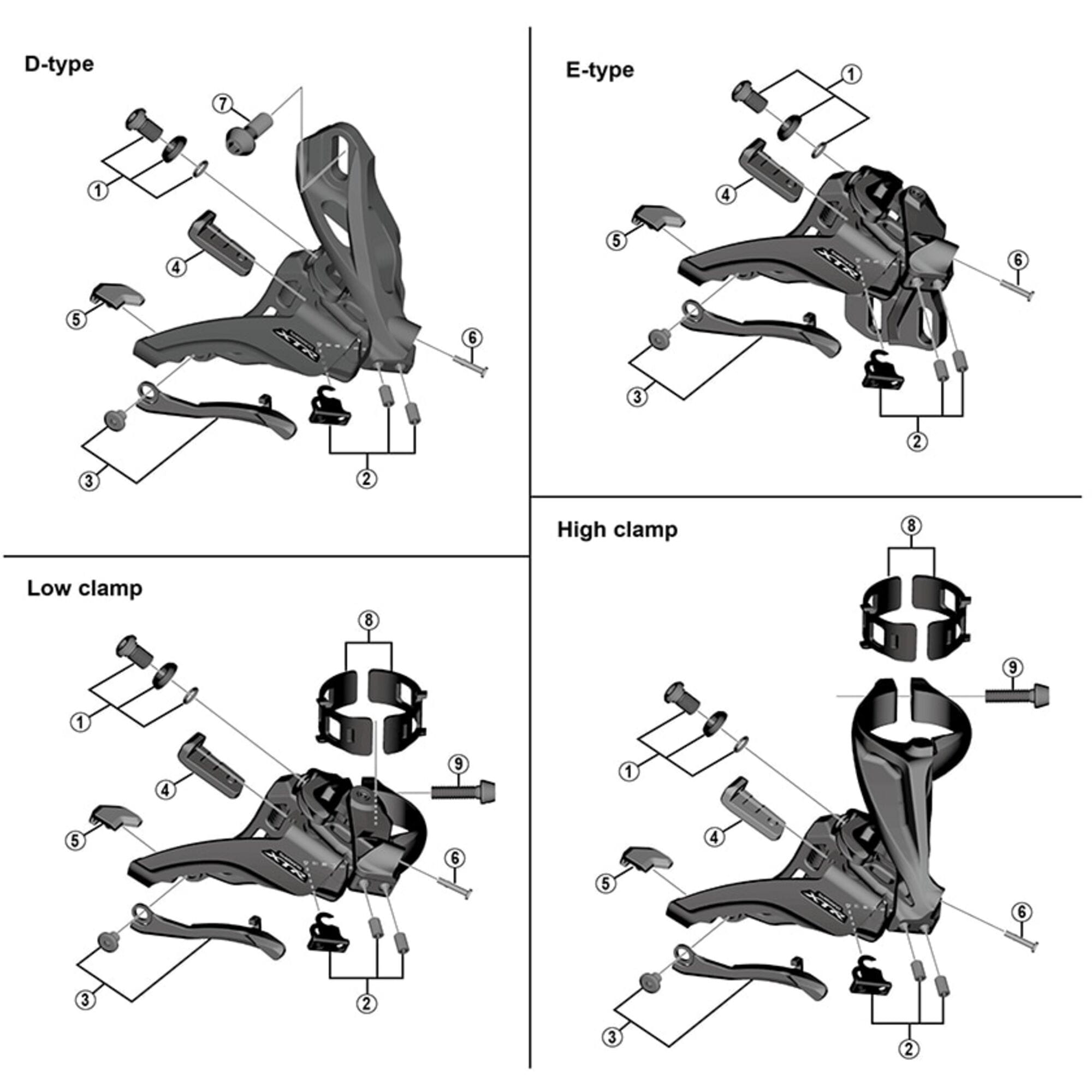 Shimano Spares M9020 rubber pad B