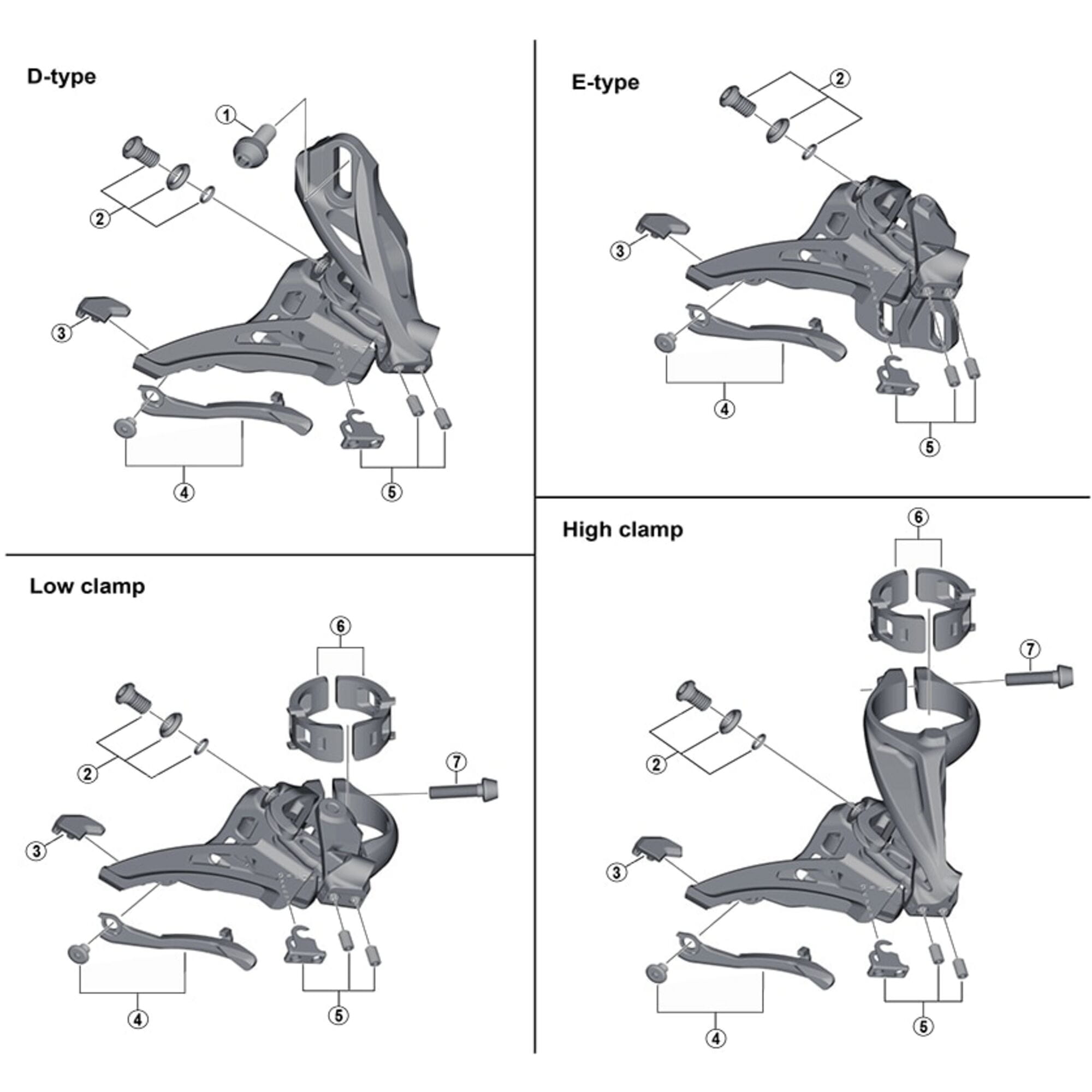 Shimano Spares M9025 chain catcher and fixing bolt, M4 x 5 mm