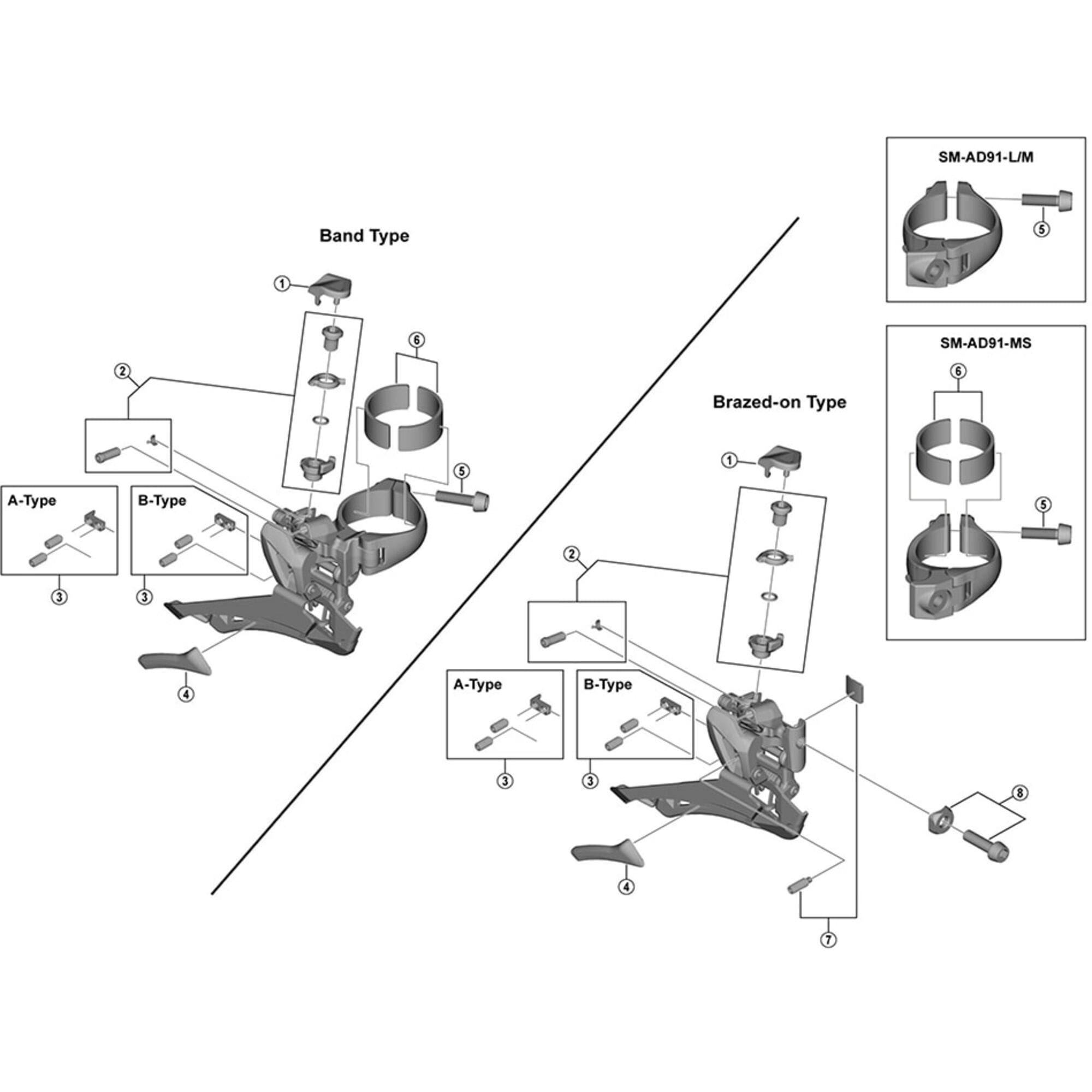 Shimano Spares R9100 clamp bolt and radius washer, M5 x 15 mm